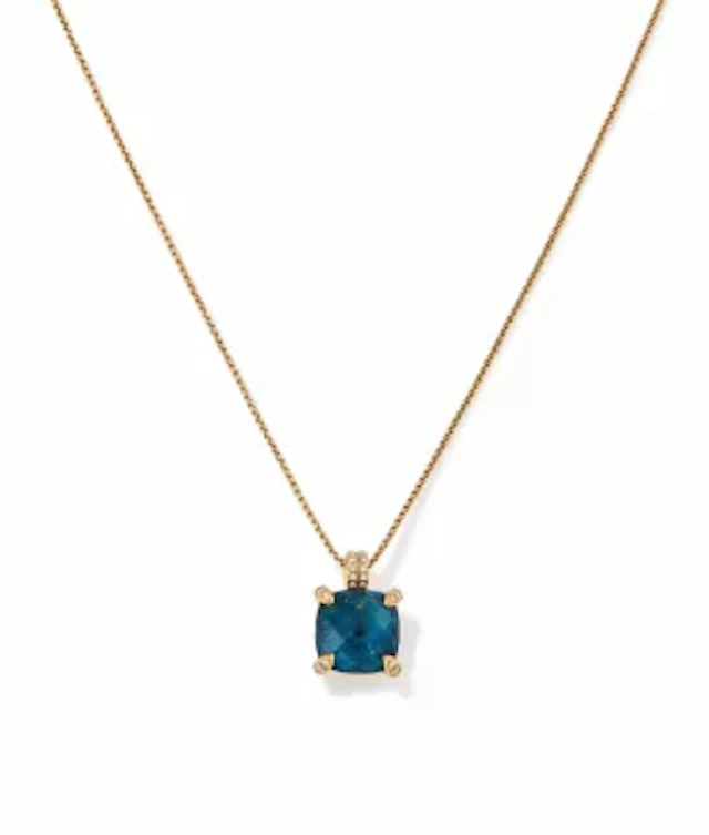 DAVID YURMAN, A BLUE TOPAZ AND DIAMOND 'CHATELAINE' PENDANT