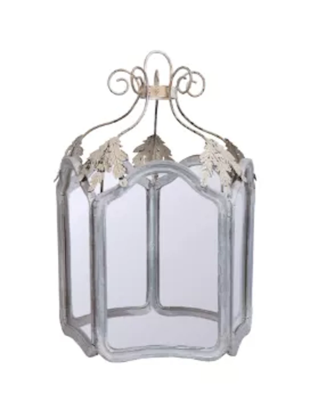 A PAINTED AND LIME WASHED WOOD HALL LANTERN, 20TH CENTURY
