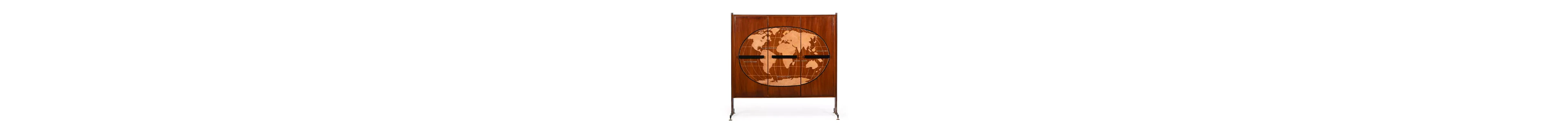 AN ITALIAN 'MAP OF THE WORLD' CABINET, MID 20TH CENTURY