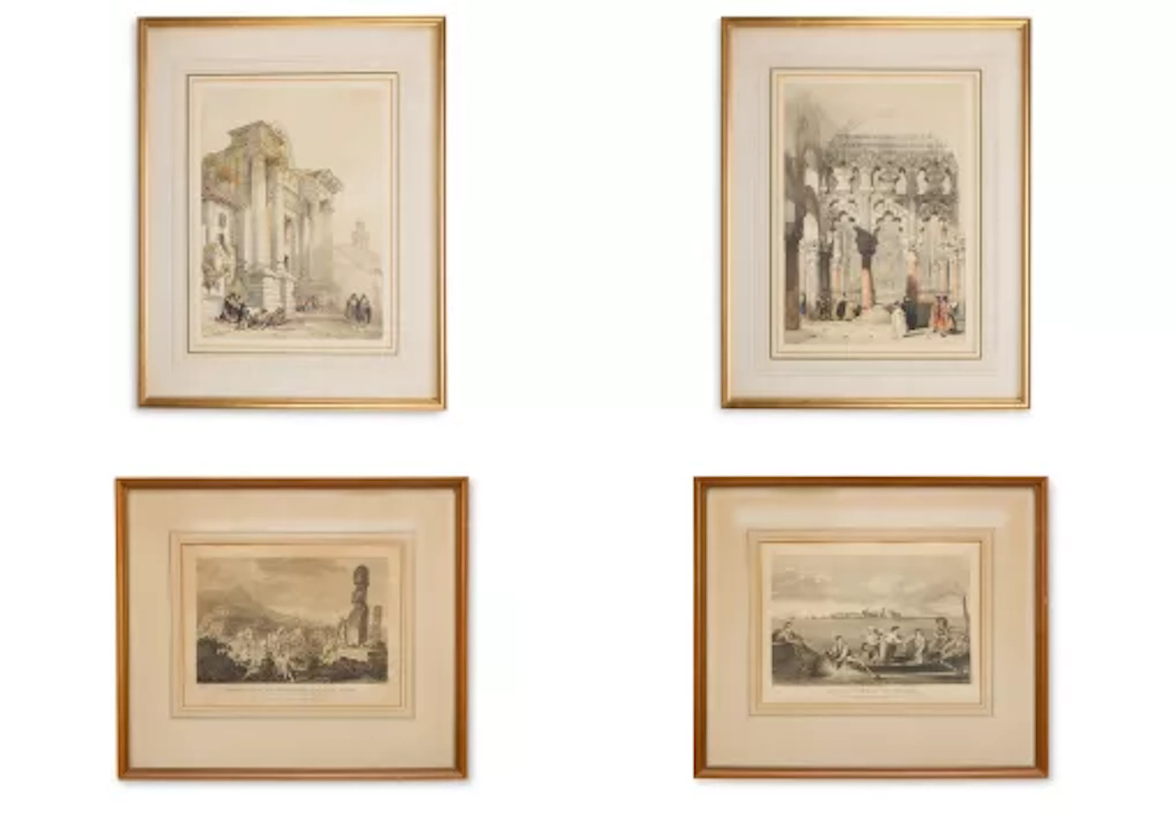 AFTER DAVID ROBERTS, TWO VIEWS OF CORDOVA FROM PICTURESQUE VIEWS IN