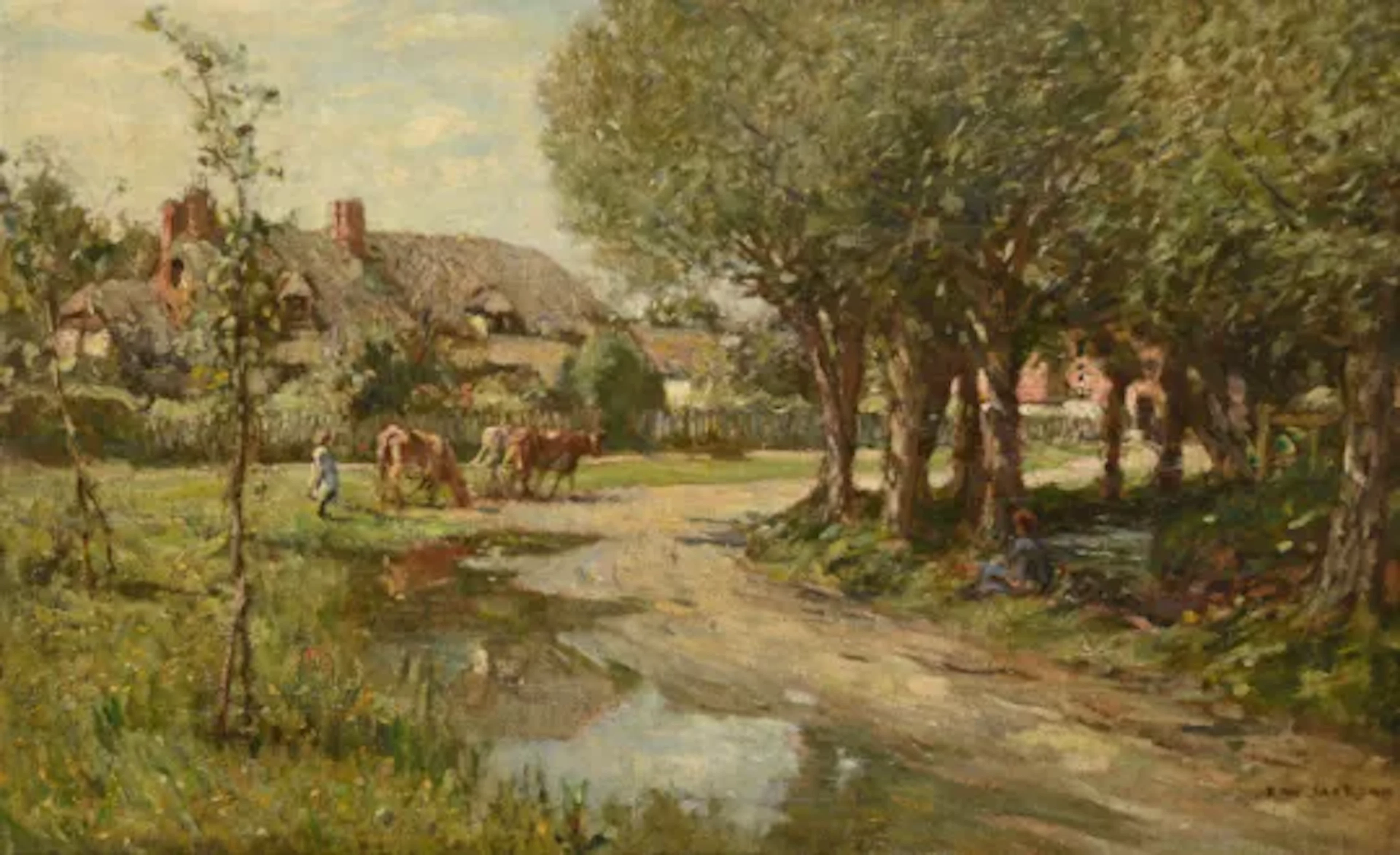 FREDERICK WILLIAM JACKSON (BRITISH 1859-1918), FARM NEAR RUNSWICK BAY