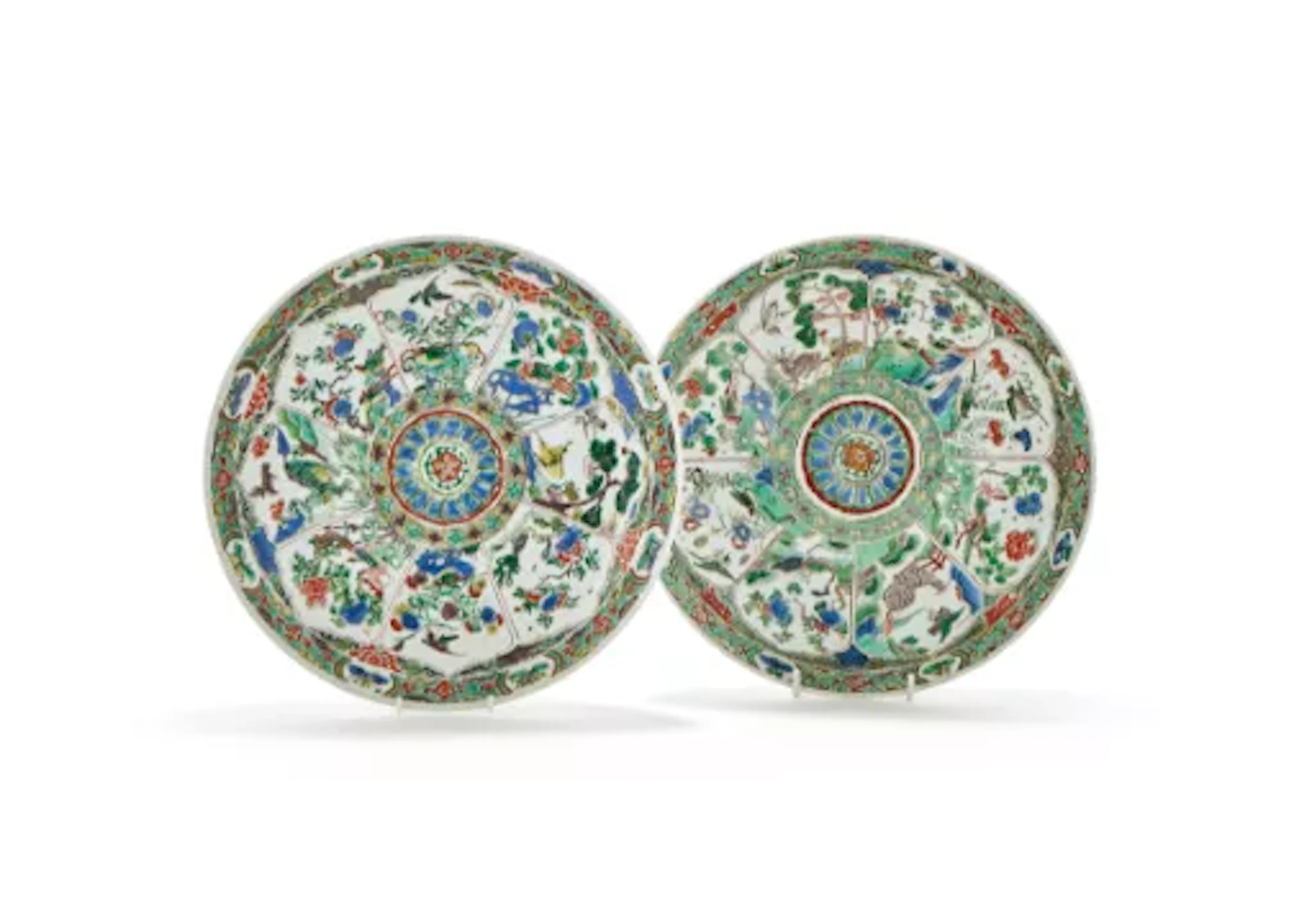 A Pair of Famille Verte Saucer Dishes, Kangxi (1662-1722)