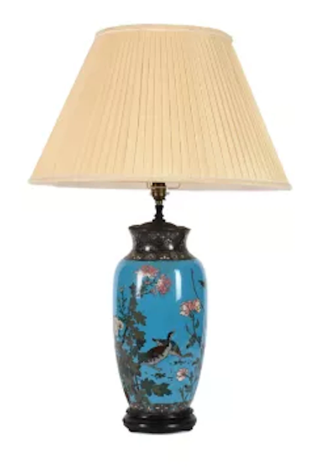 A JAPANESE CLOISONNÉ VASE LAMP, SHOWA PERIOD