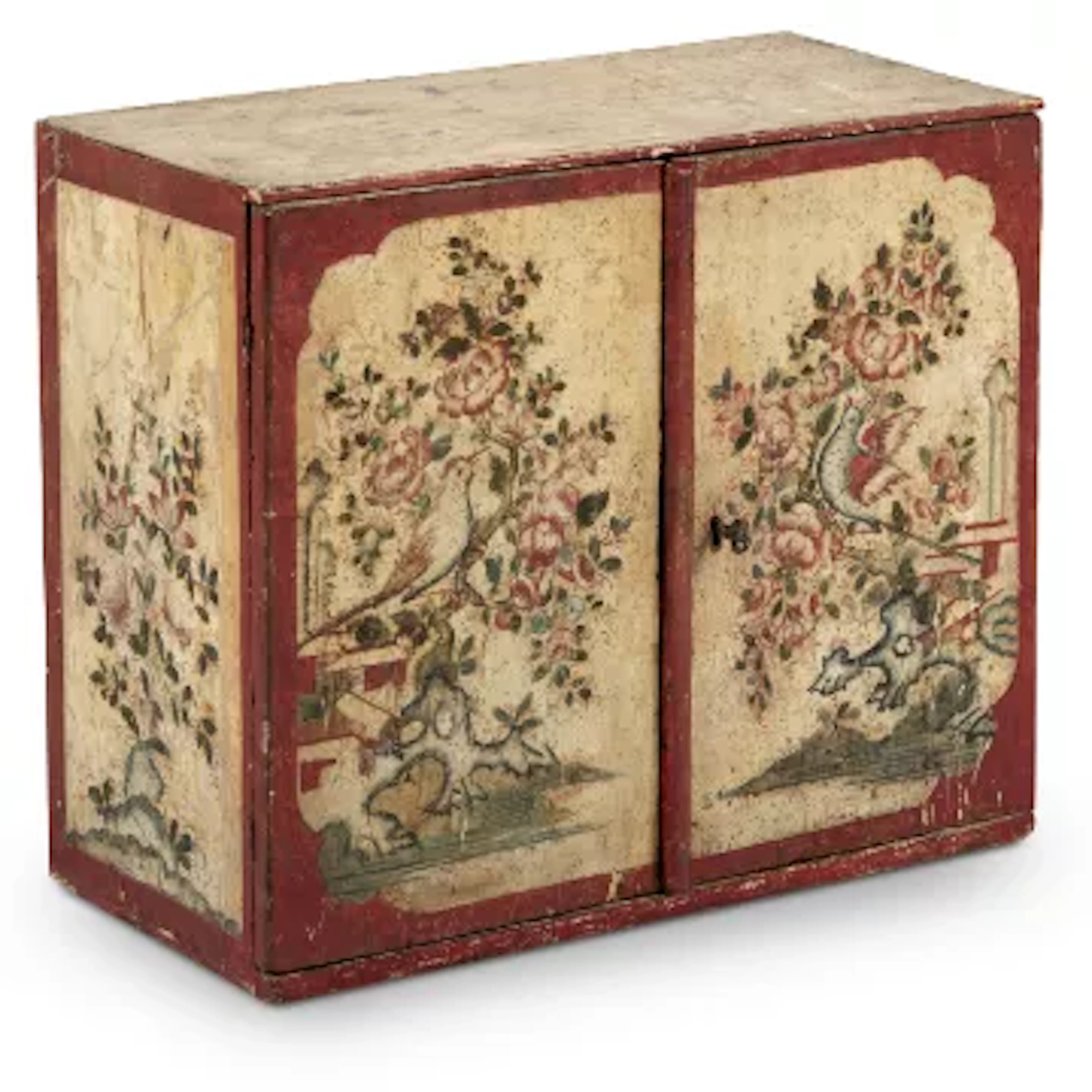 A POLYCHROME PAINTED TABLE CABINET, ITALIAN, EARLY 19TH CENTURY