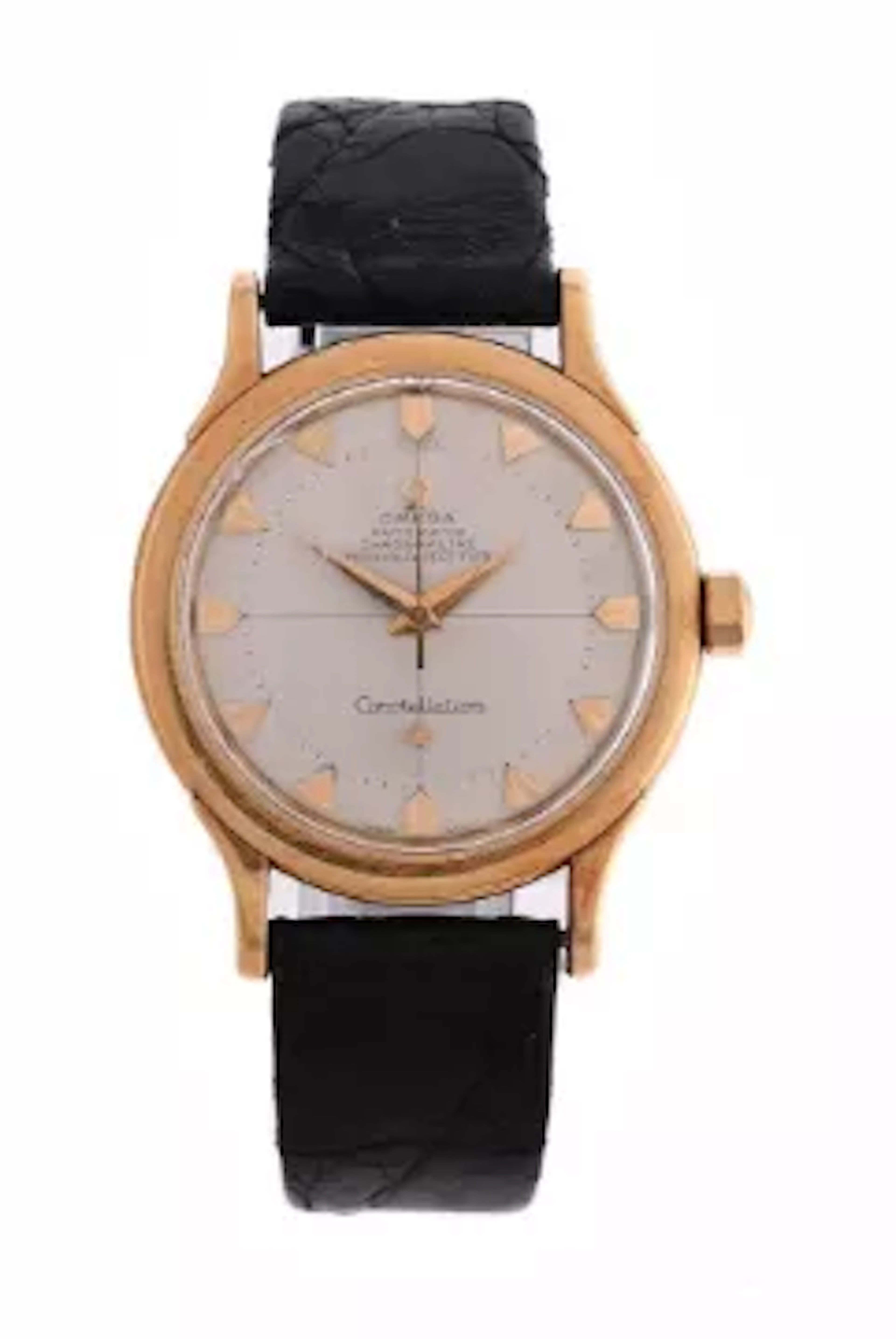 Y OMEGA, CONSTELLATION, AN 18 CARAT GOLD WRISTWATCH