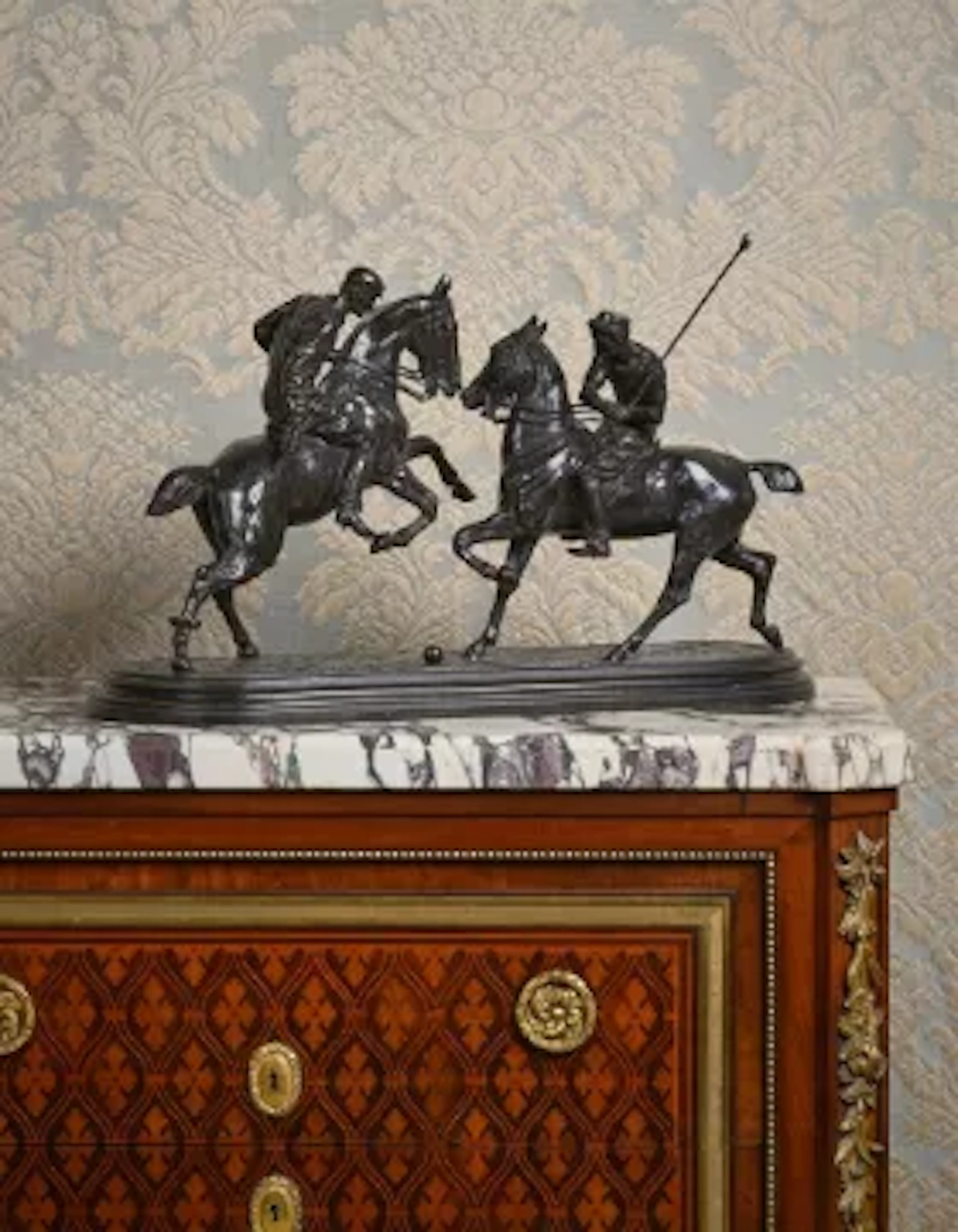 ISIDORE-JULES BONHEUR (1827-1901), A RARE BRONZE 'LE JEU DE POLO'
