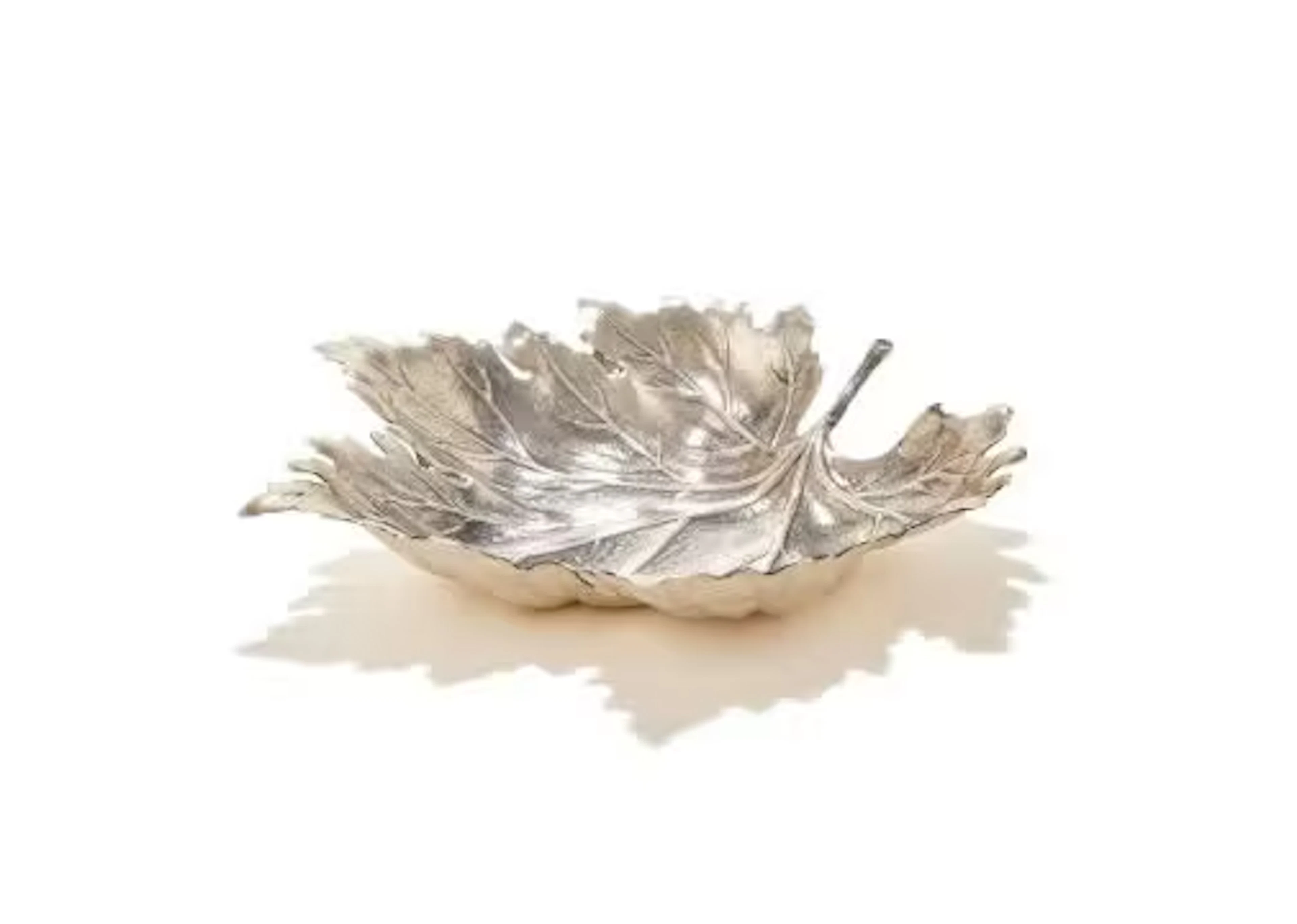 BUCCELLATI, AN ITALIAN SILVER LEAF SHAPED DISH
