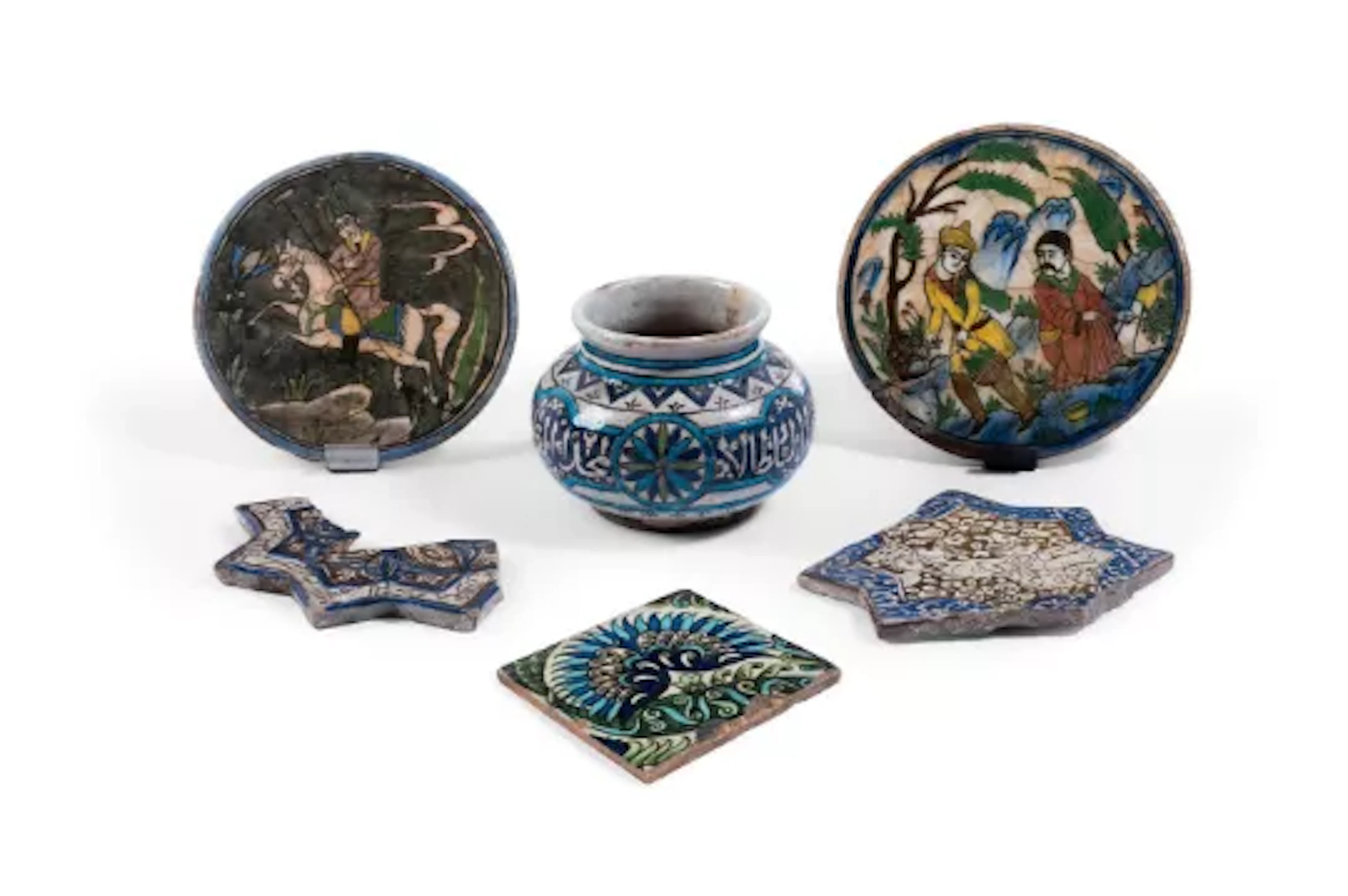 A SMALL GROUP OF CERAMICS, PERSIAN