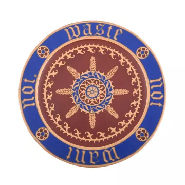 AN A.W.N. PUGIN FOR MINTON GOTHIC REVIVAL STONEWARE BREAD PLATE, SECOND
