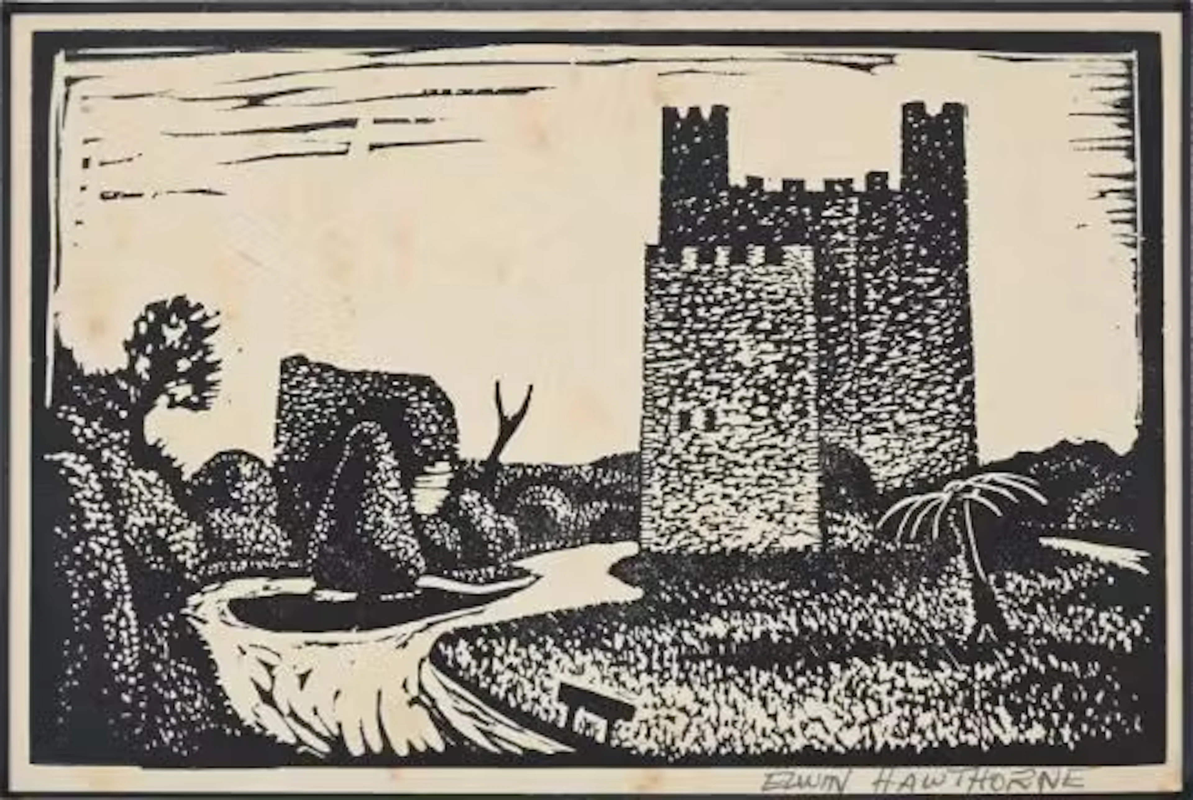 ELWIN HAWTHORNE (BRITISH 1905-1954), ROCHESTER CASTLE & TWO FURTHER WORKS