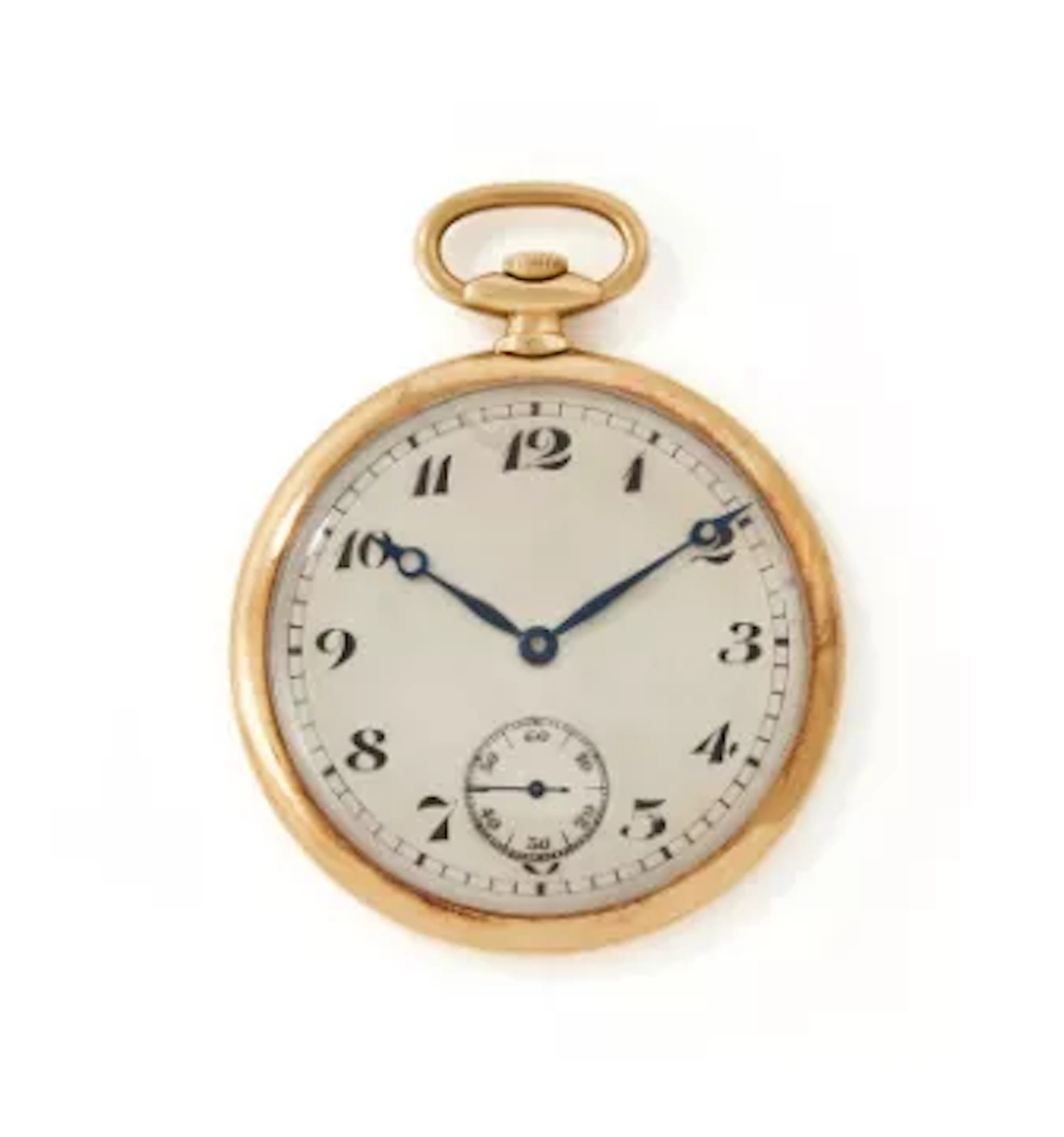 A FRENCH 18 CARAT GOLD KEYLESS WIND OPEN FACE POCKET WATCH