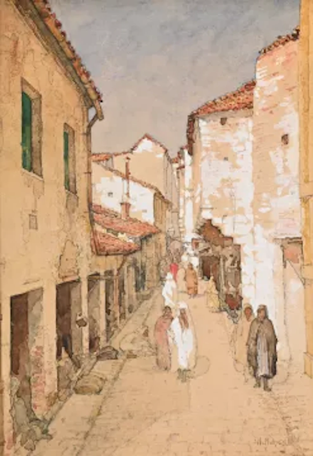 NIKOLAI MAKOVSKY (RUSSIAN 1842-1886), A STREET IN CAIRO