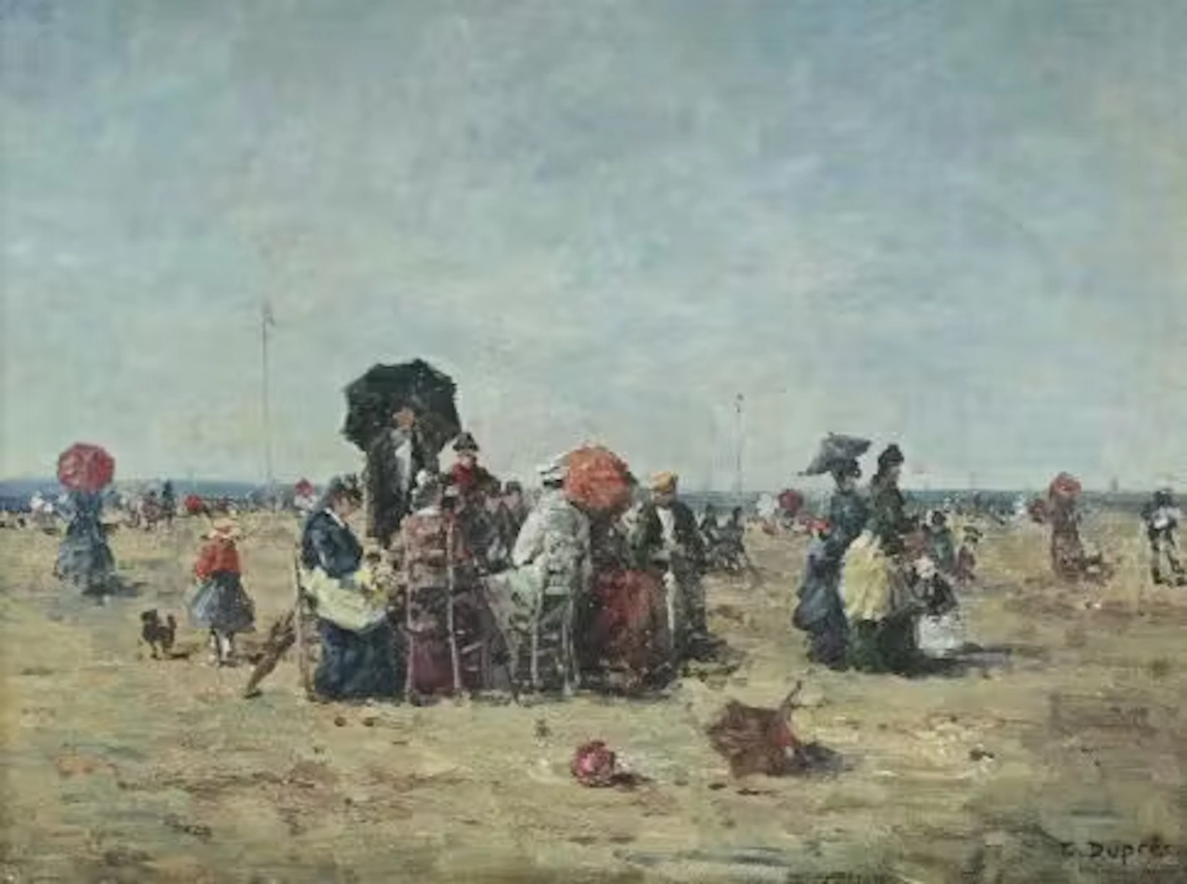 C. DUPRÉ (FRENCH 20TH CENTURY), IN THE MANNER OF EUGÈNE BOUDIN, FIGURES