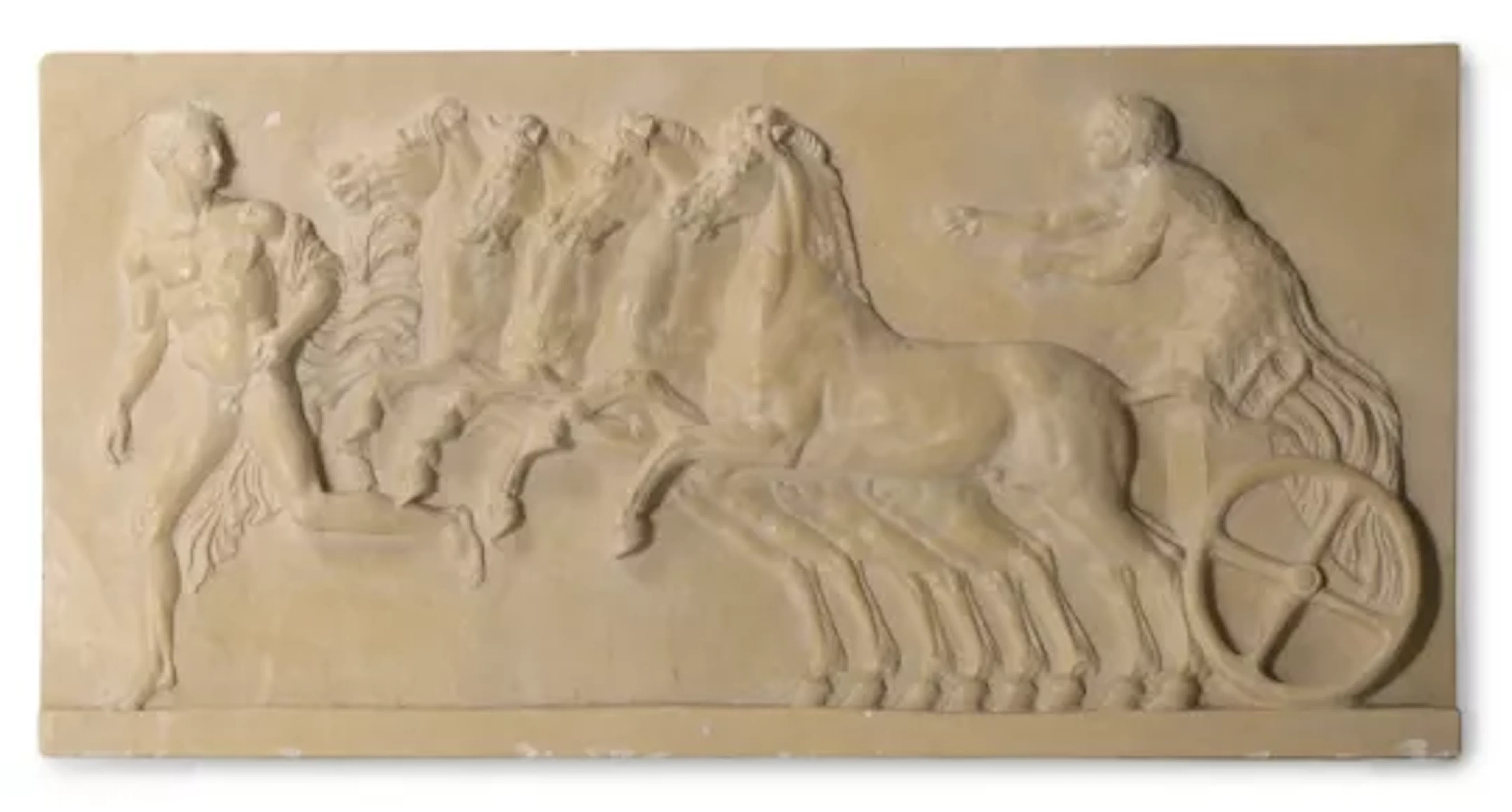 AFTER THE ANTIQUE, A LARGE PLASTER RELIEF OF A SECTION FROM THE ELGIN