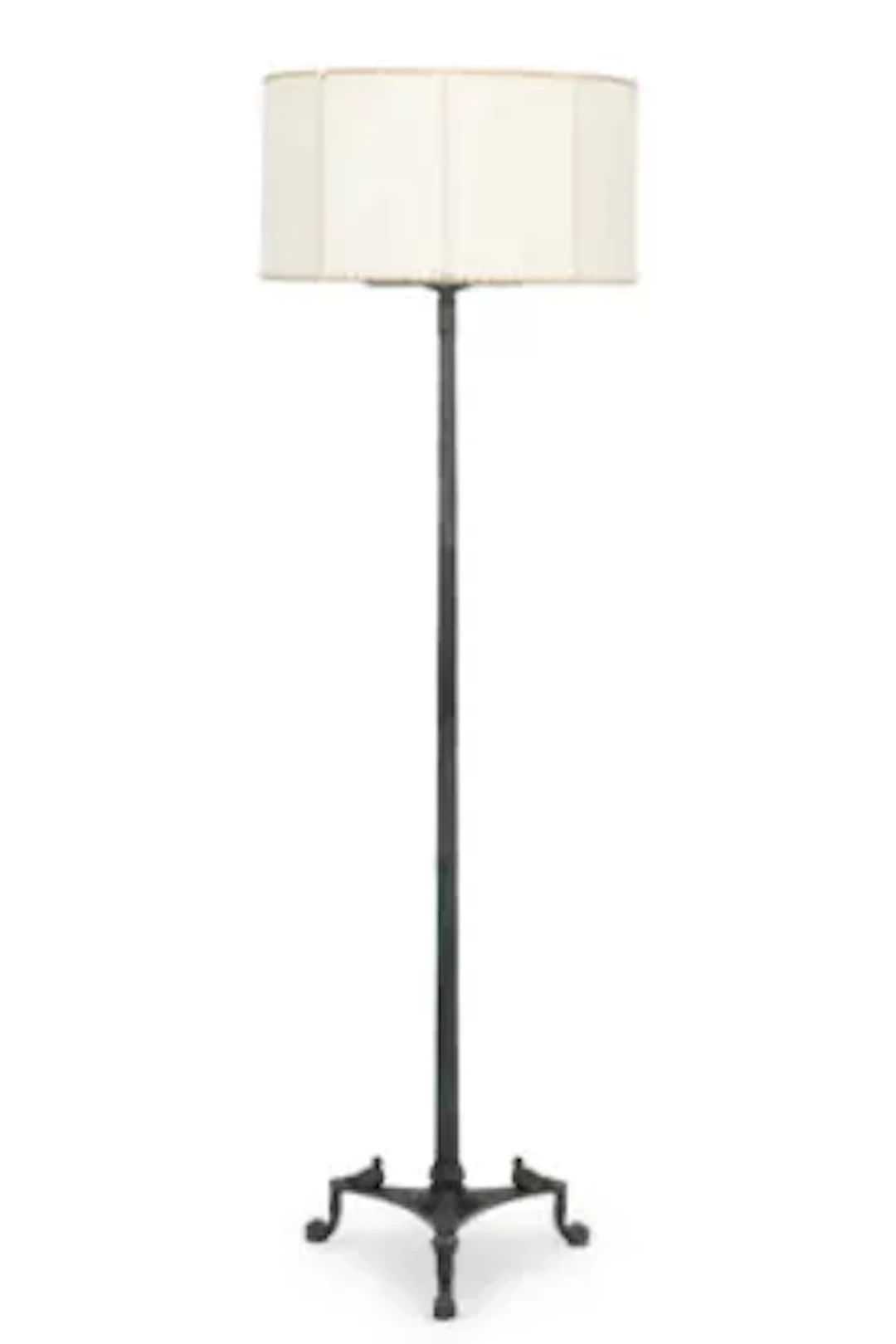 AFTER THE ANTIQUE, A NAPLES BRONZE FLOOR LAMP WITH ORIGINAL PARCHMENT