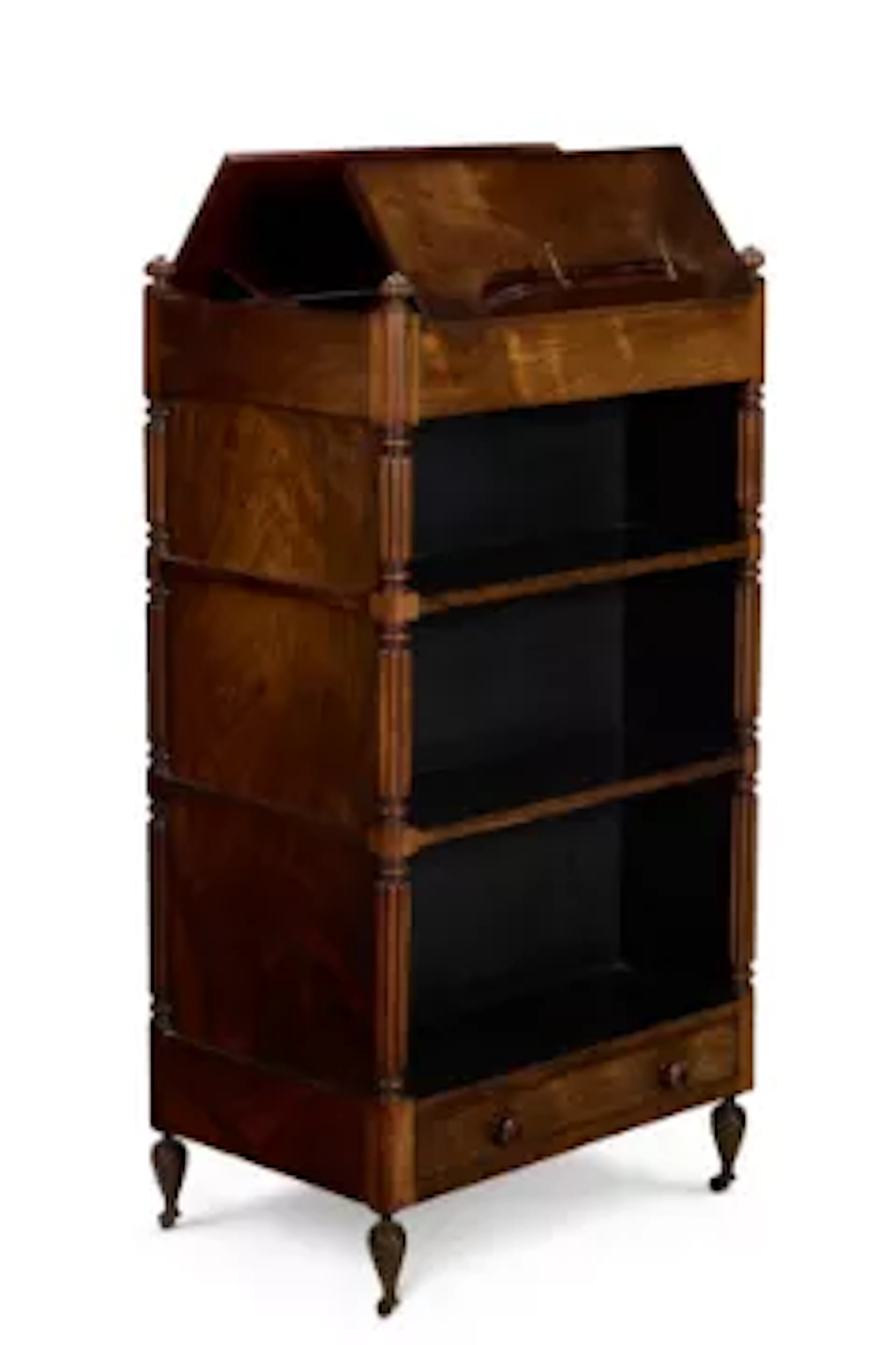 Y A REGENCY BRAZILIAN ROSEWOOD DOUBLE-SIDED ÉTAGÈRE, CIRCA 1820
