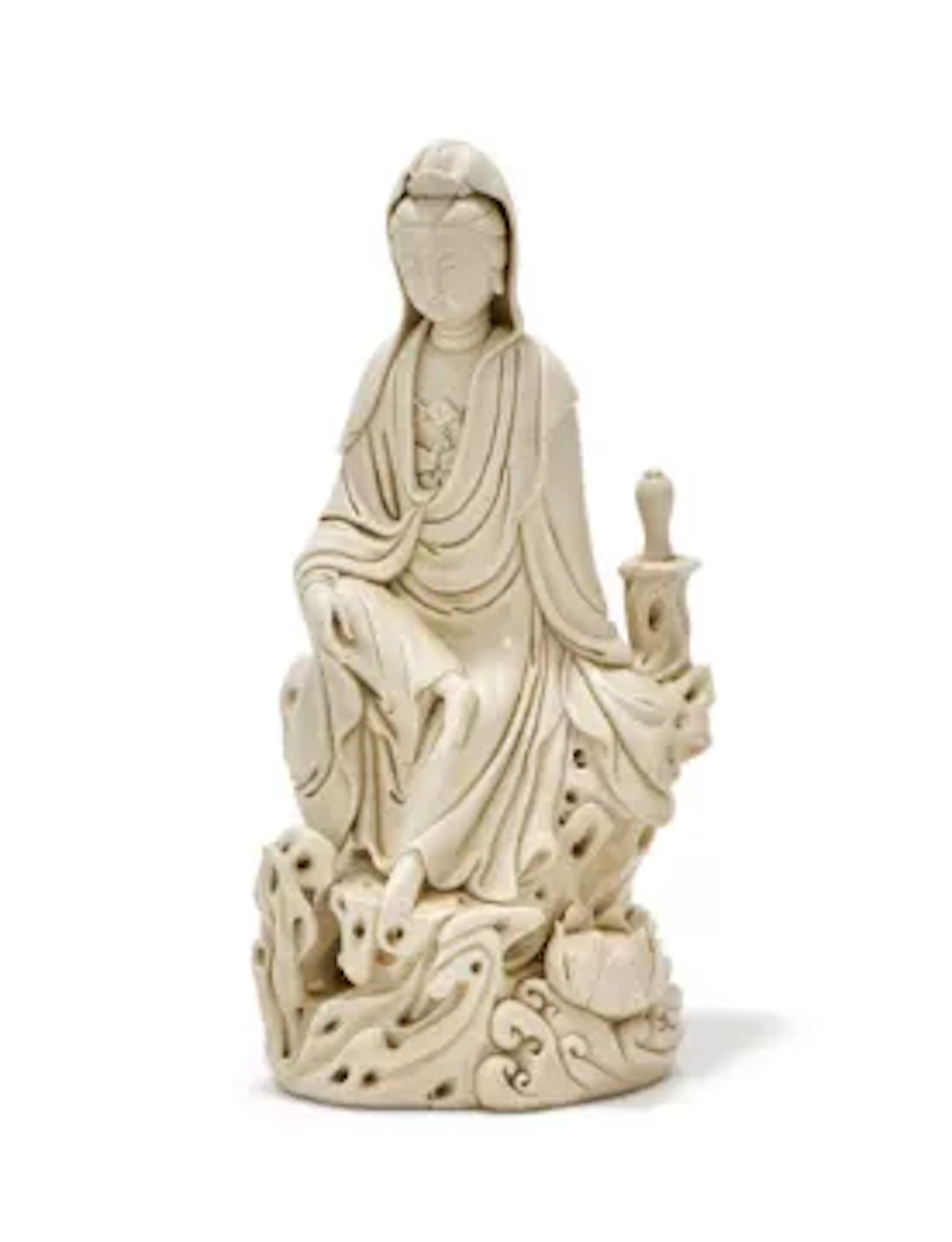 A Chinese dehua figure of guanyin, 17th century