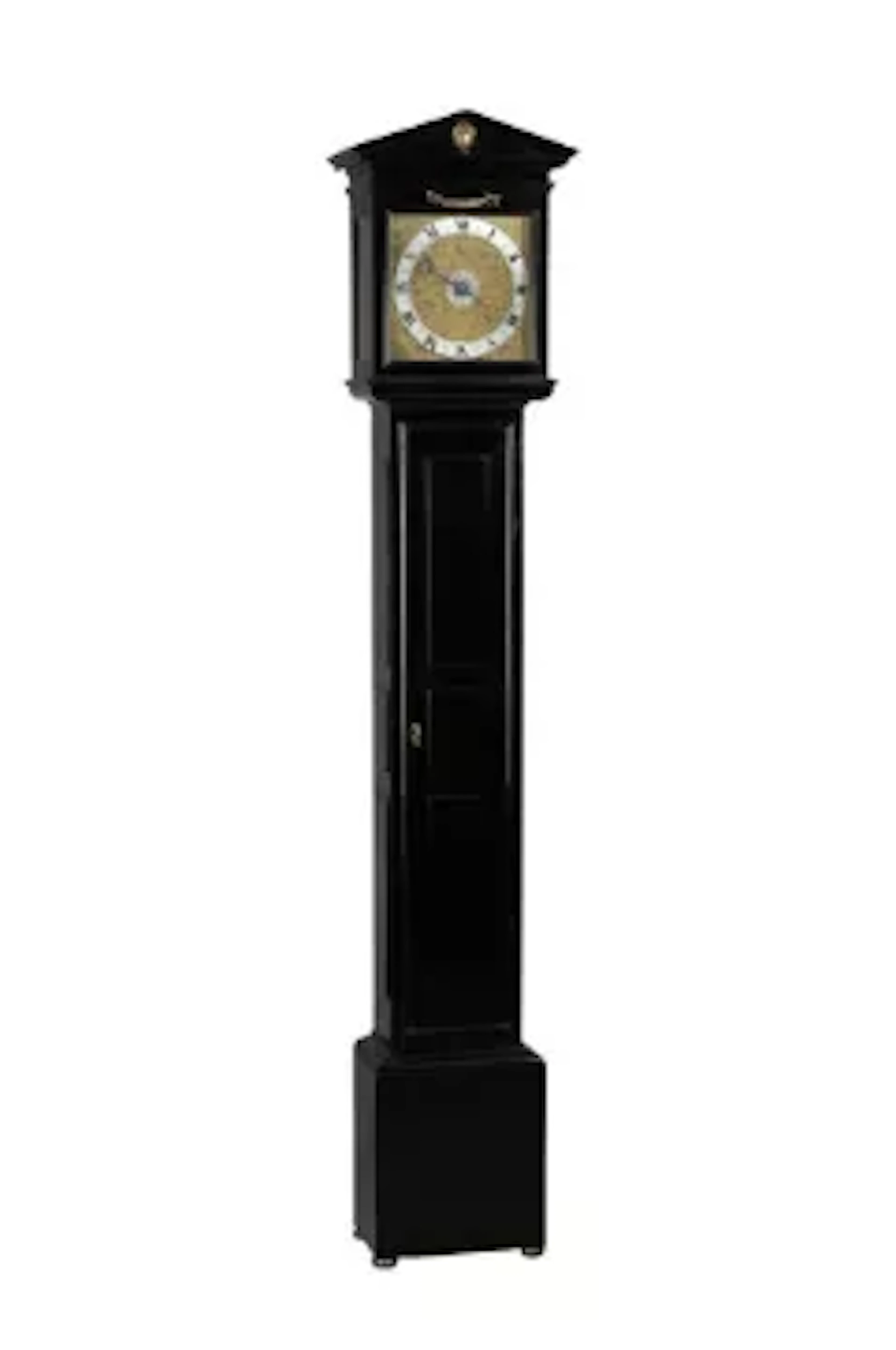 A FINE AND RARE CHARLES II POSTED LONGCASE CLOCK MOVEMENT AND DIAL