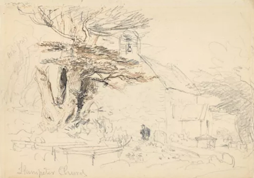 DAVID COX, SEN., O.W.S. (BRITISH 1783-1859), LLANPETER CHURCH, NORTH WALES
