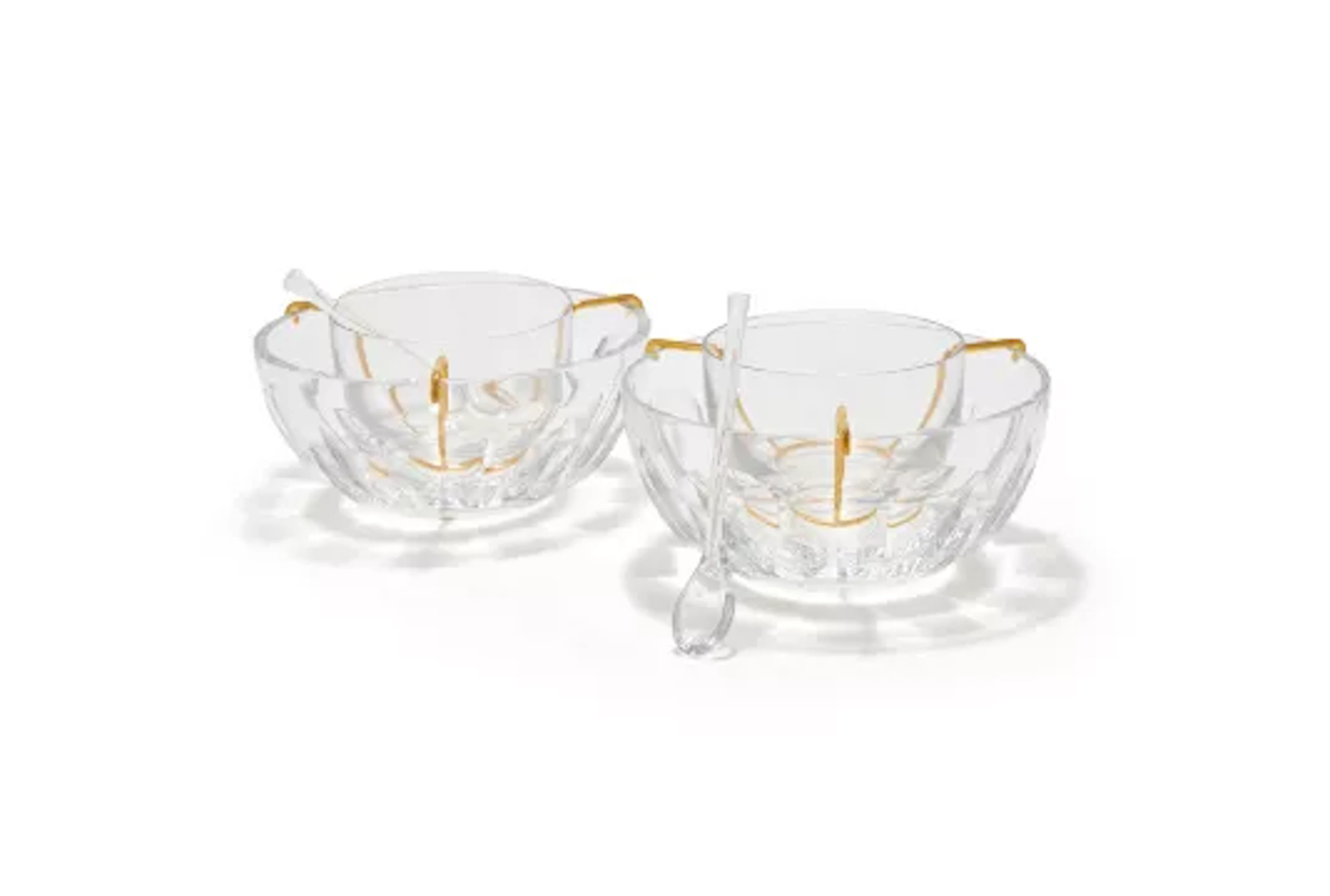 BACCARAT, A PAIR OF FRENCH GLASS CAVIAR BOWLS