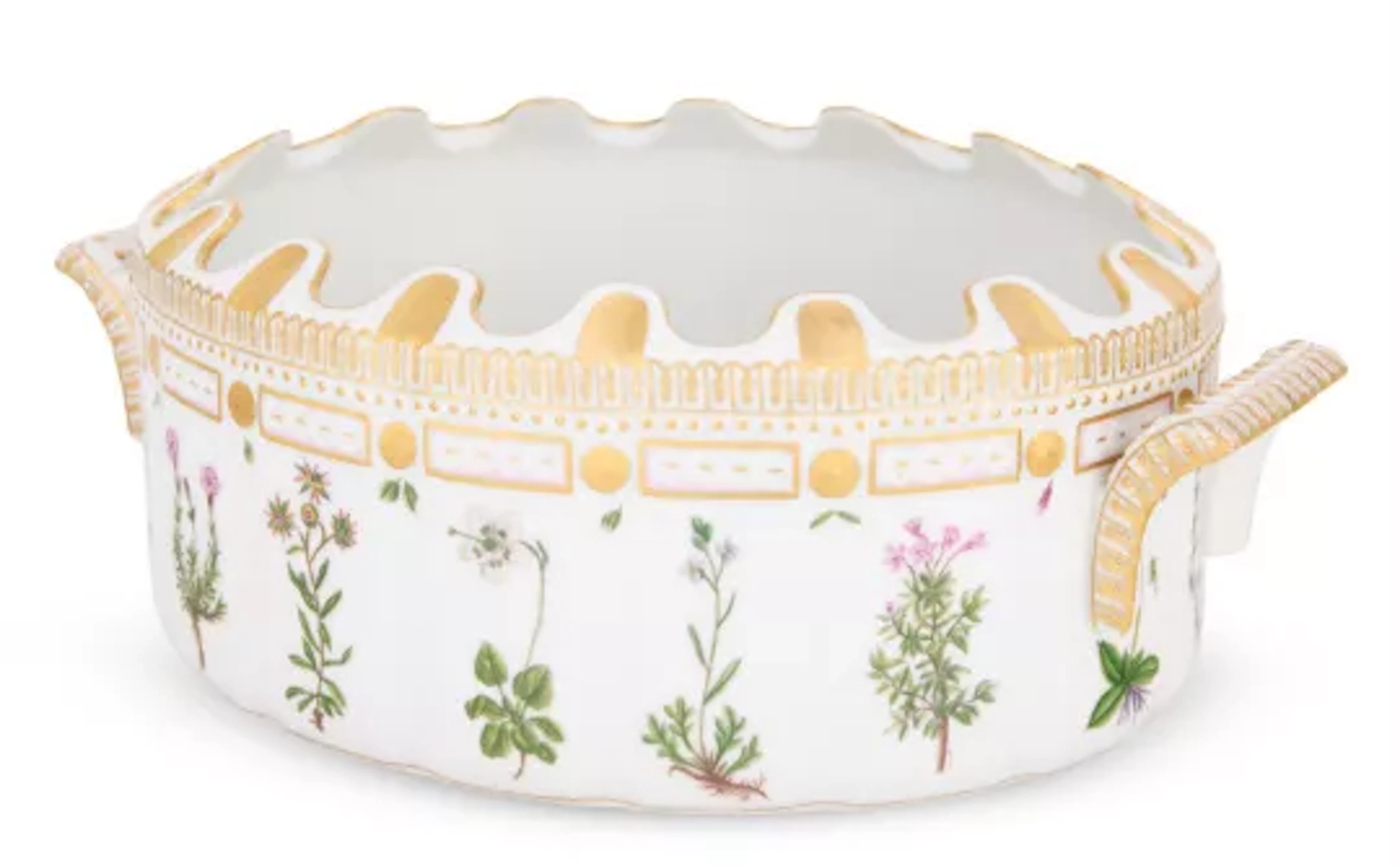 A ROYAL COPENHAGEN FLORA DANICA PORCELAIN WINE GLASS COOLER