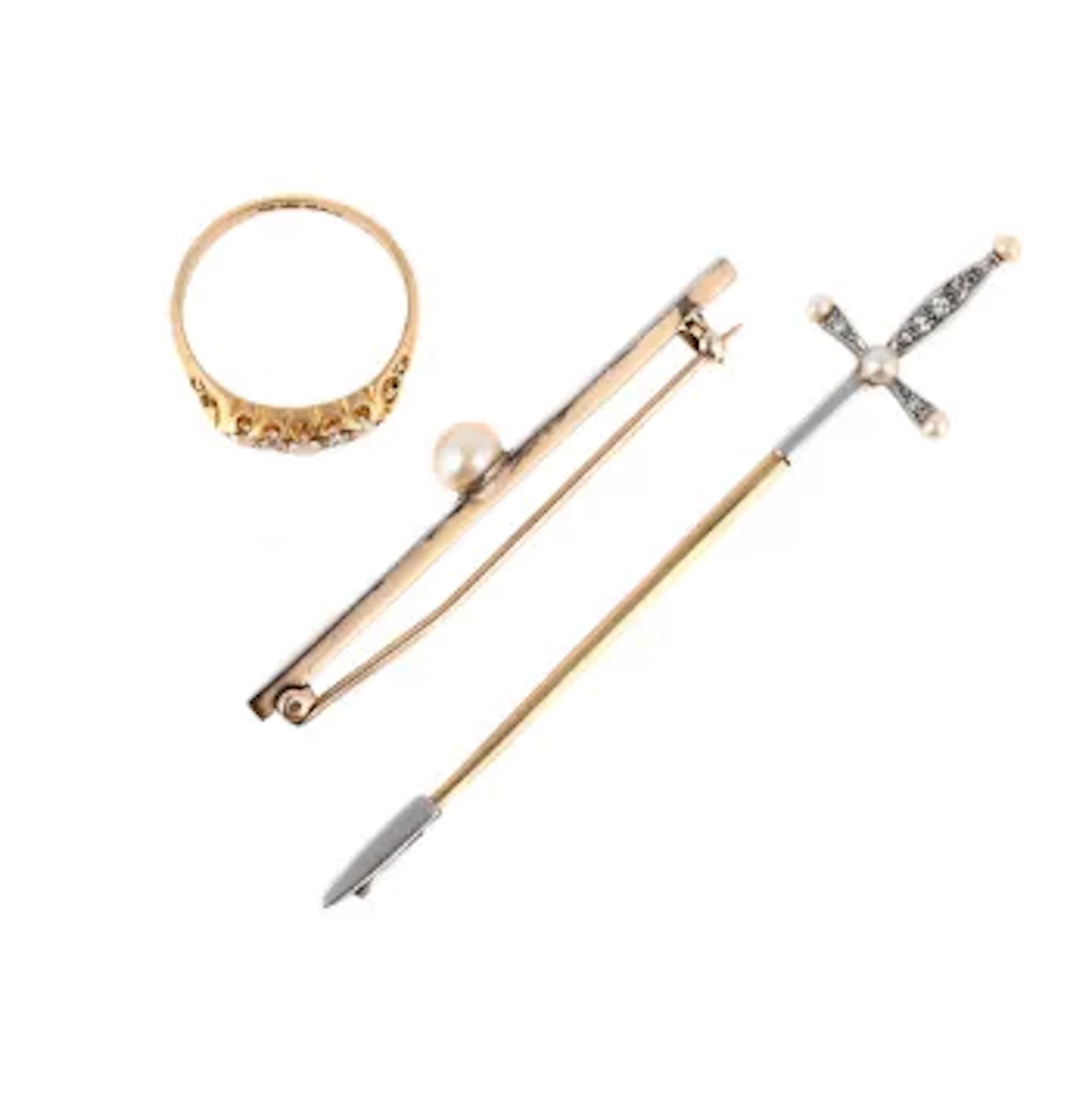 A SMALL COLLECTION OF ANTIQUE JEWELLERY