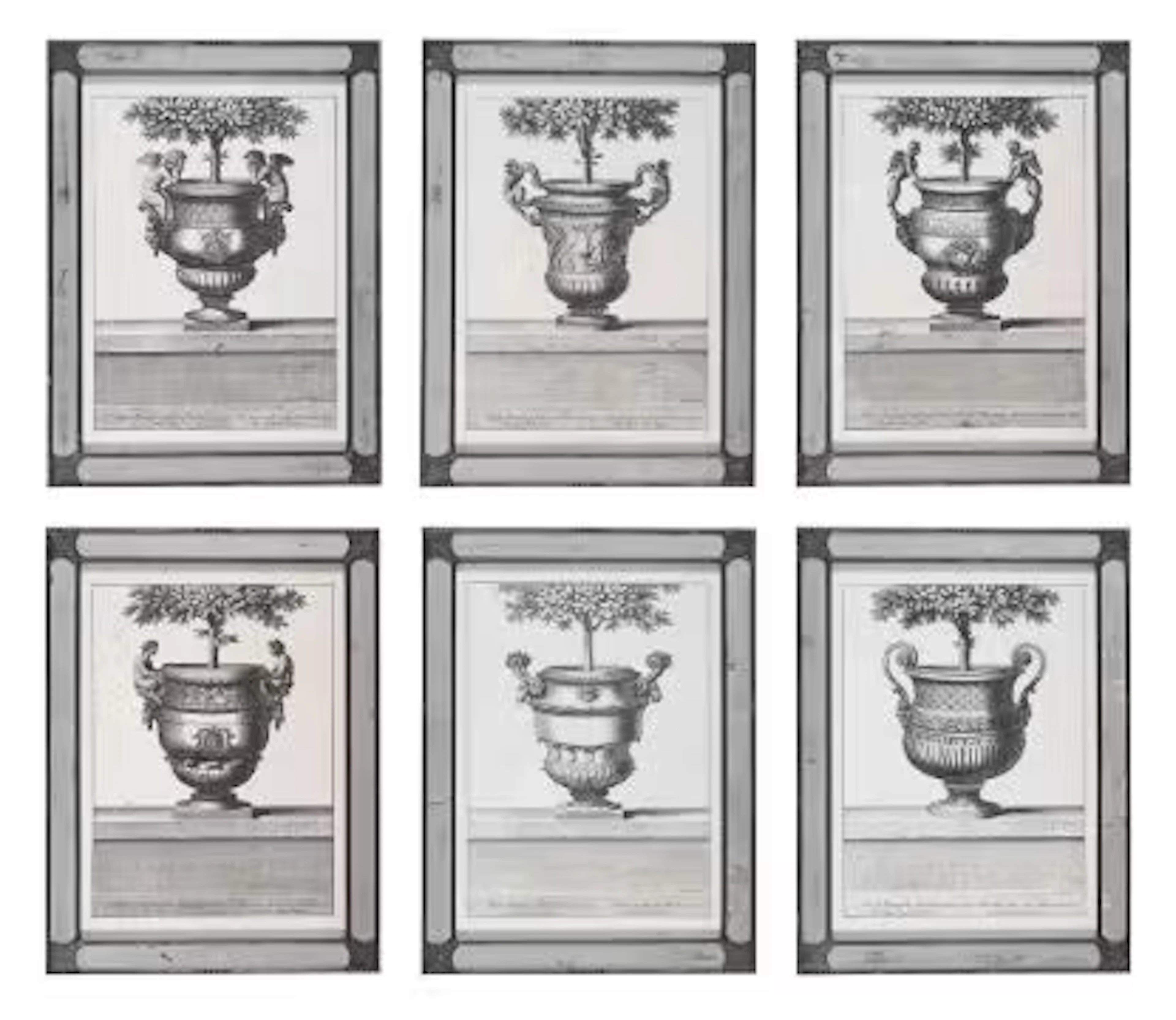 AFTER DESIGNS BY CLAUDE BALLIN (FRENCH 1615-1678), SIX VASES AT THE