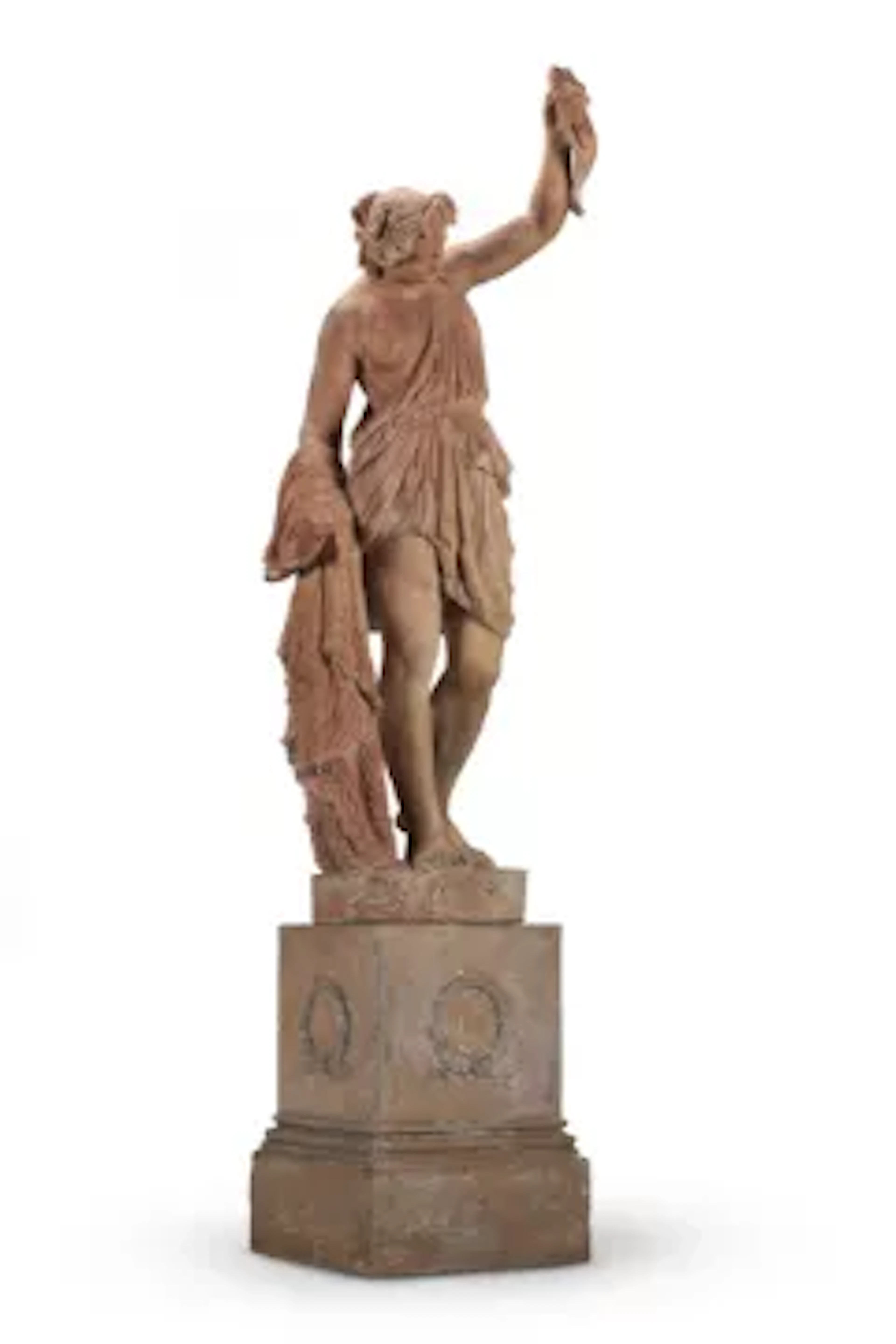 JOHN MATTHEWS, A LARGE TERRACOTTA FIGURE OF A FEMALE FISHERWOMAN 'THE