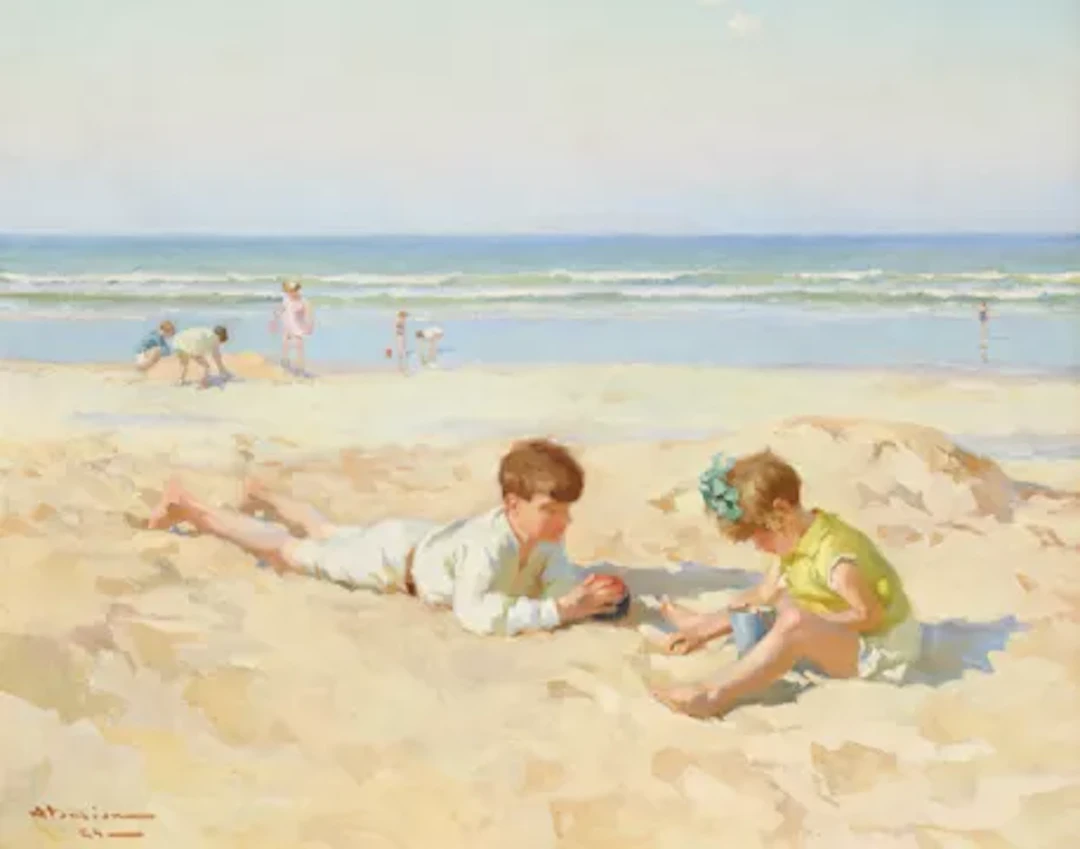 ‡ CHARLES GARABED ATAMIAN (ARMENIAN 1872-1947), ON THE BEACH