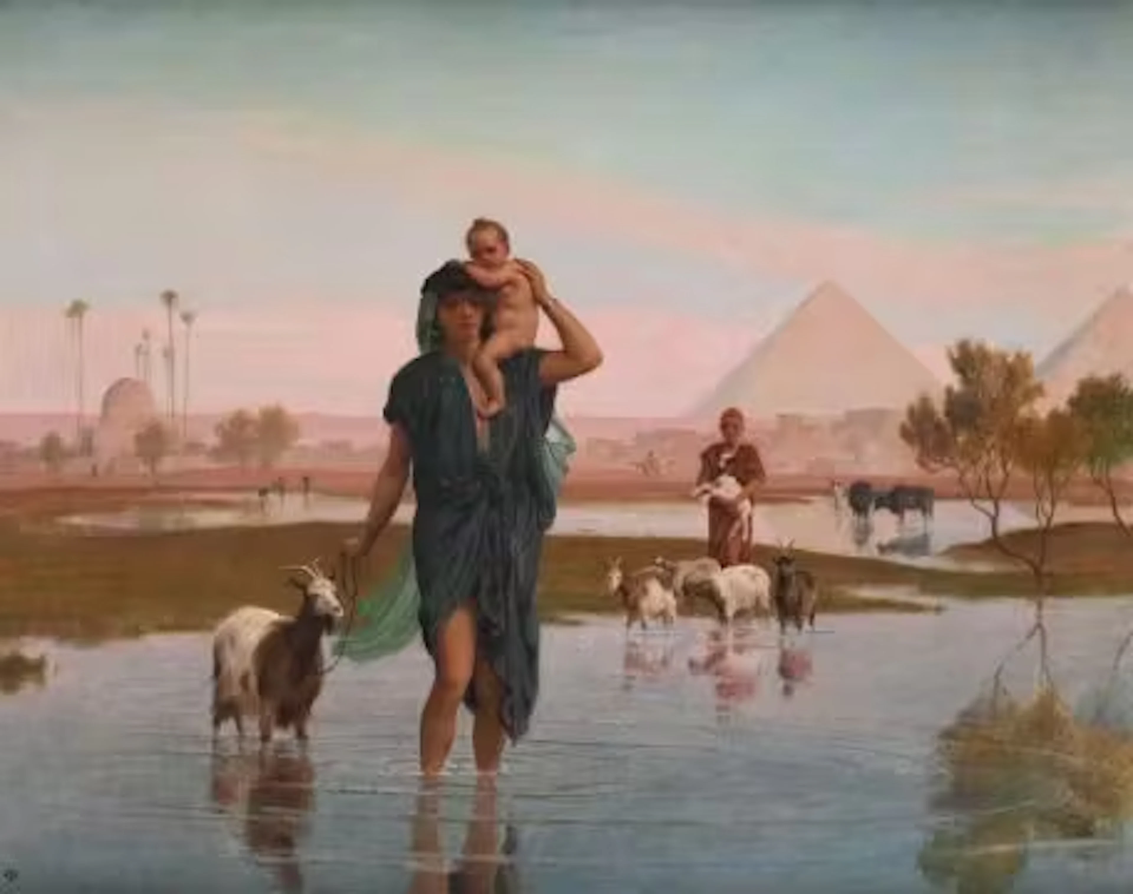 FREDERICK GOODALL (BRITISH 1822-1904), THE FLOOD WATER OF THE NILE