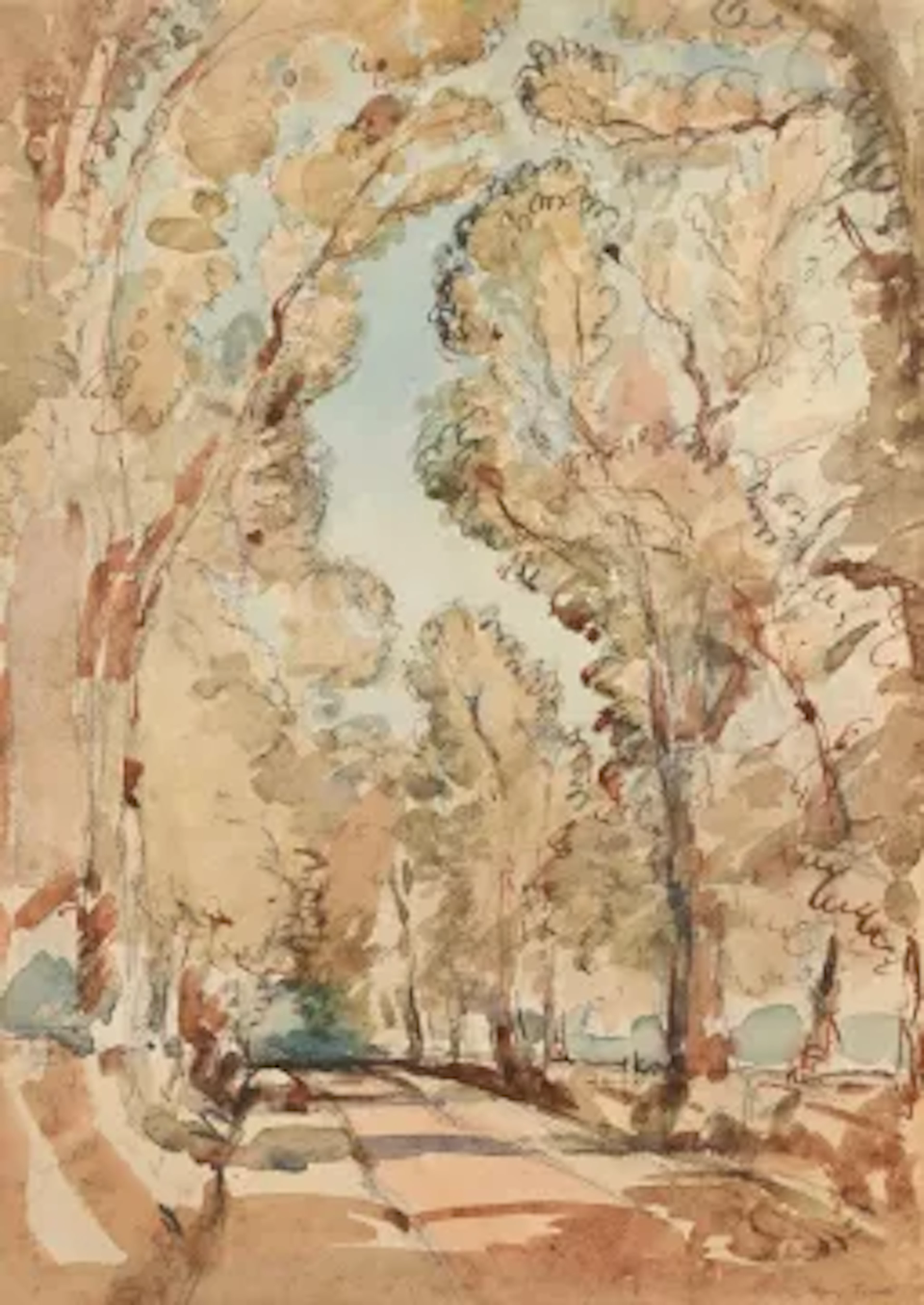 HENRY TONKS (BRITISH 1862-1937), AN AVENUE OF TREES