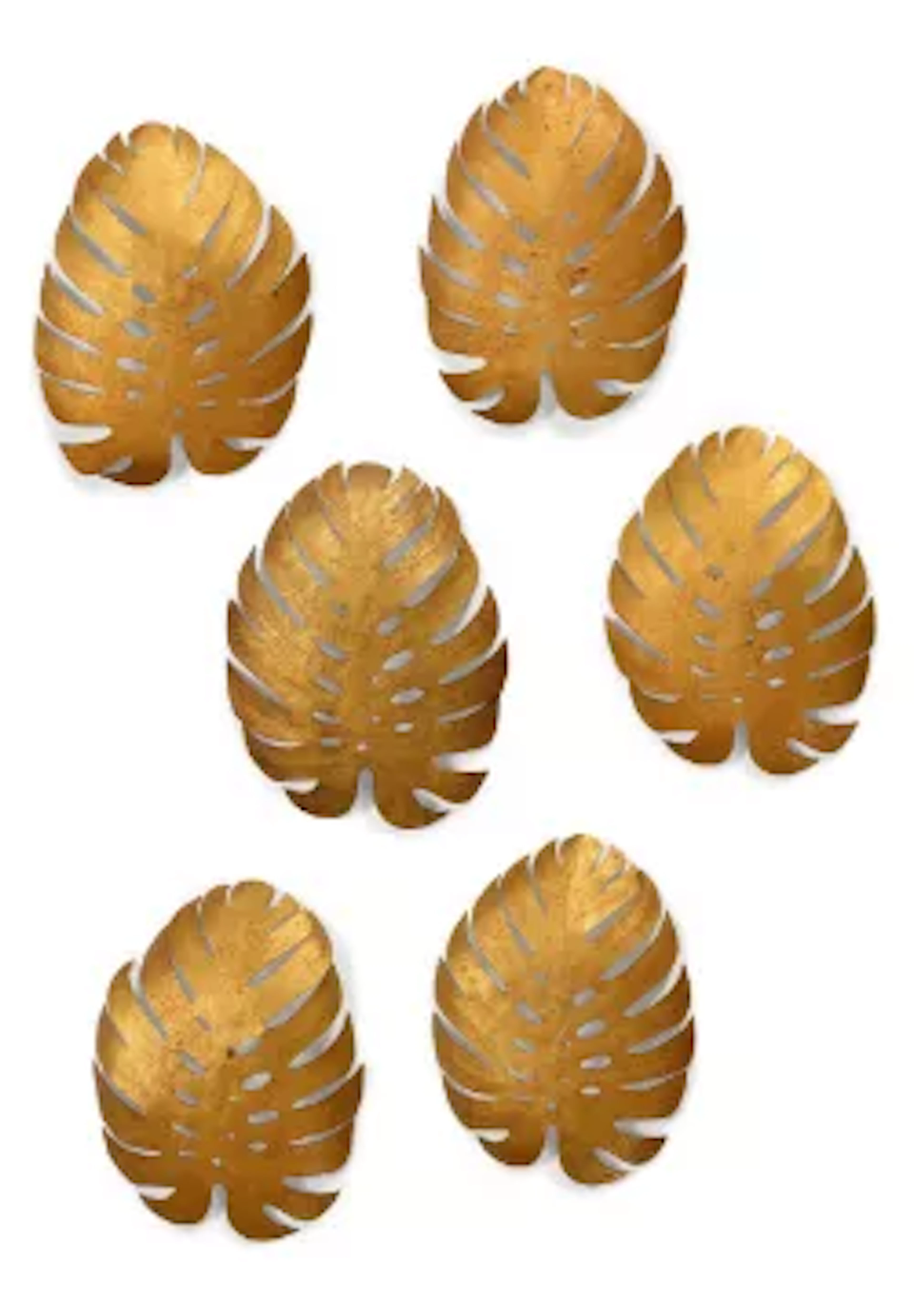 A SET OF SIX LEAF WALL LIGHTS, SECOND HALF 20TH CENTURY