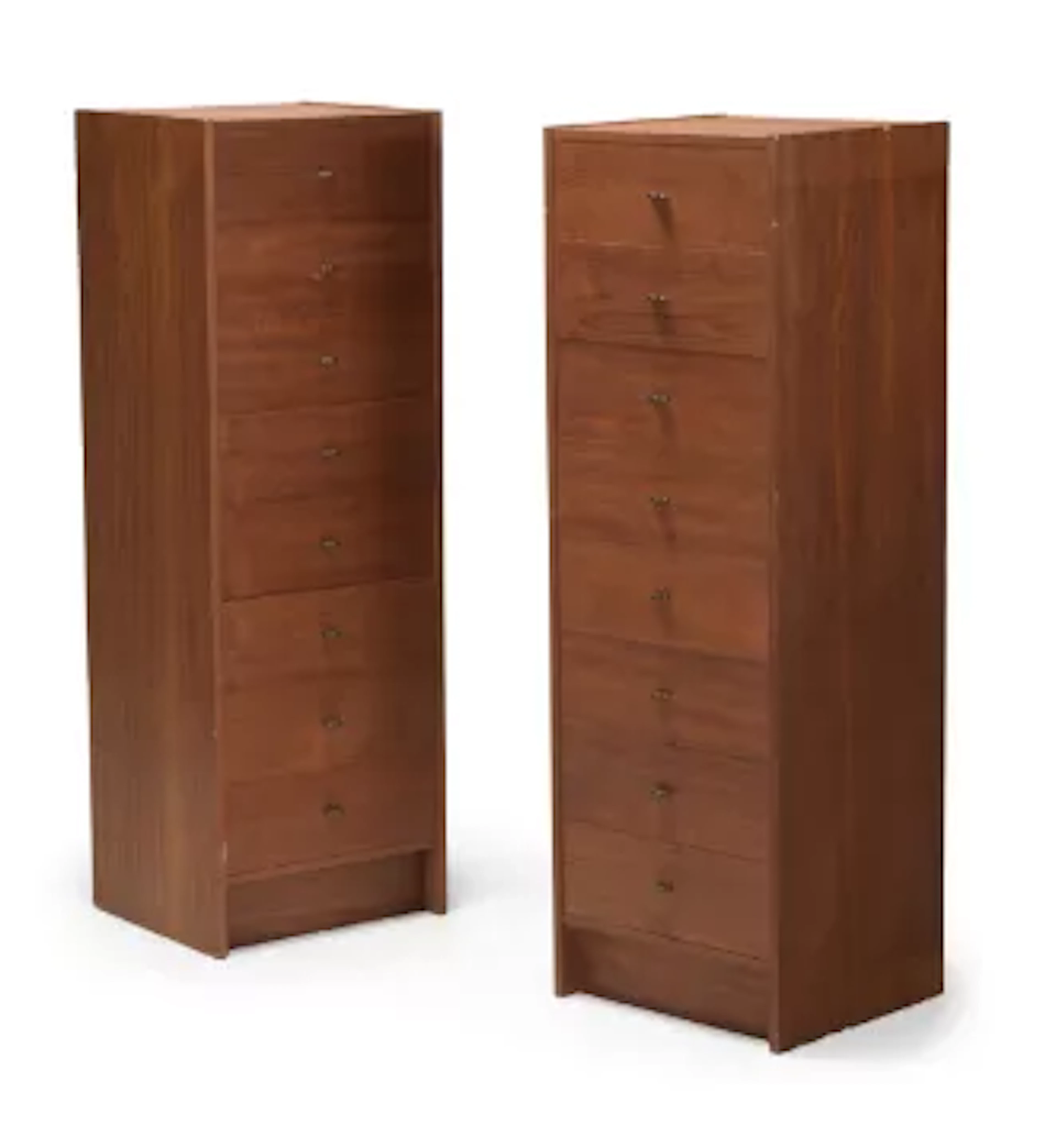 DANISH, TWO TALLBOY DRESSERS, MID 20TH CENTURY
