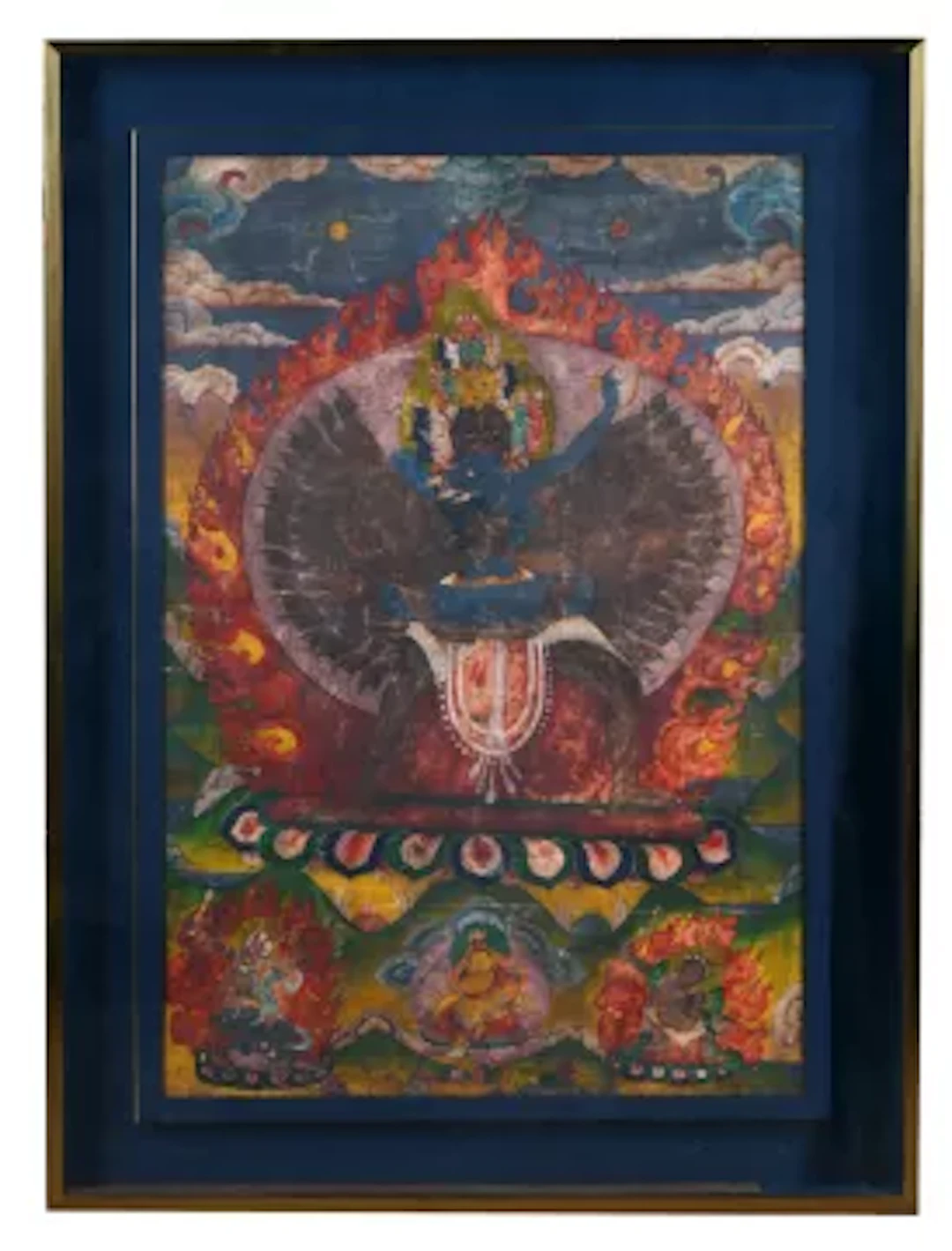 A TIBETAN THANGKA DEPICTING AVALOKITESVARA, 20TH CENTURY