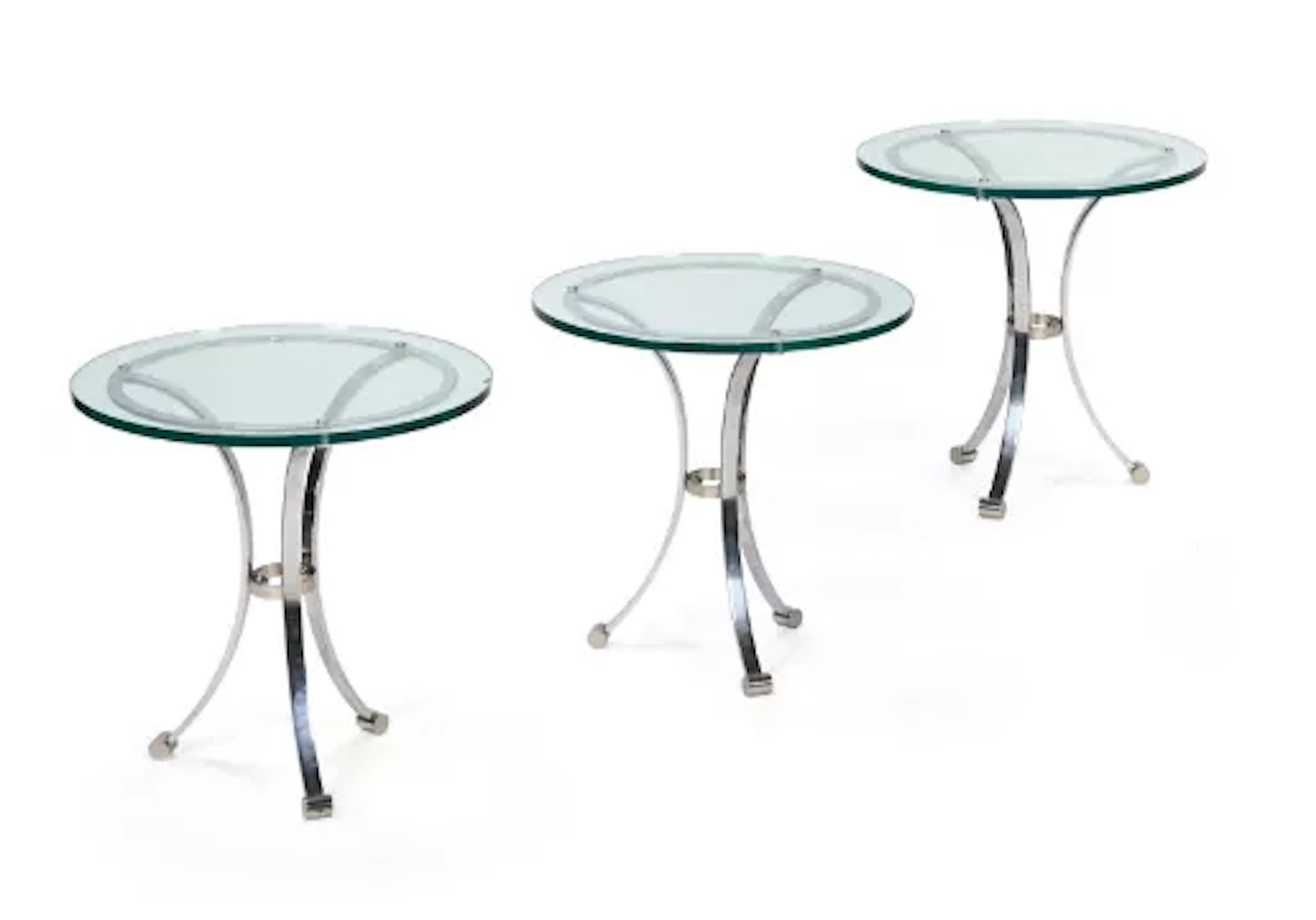 A SET OF THREE AMERICAN BAR TABLES, MID-20TH CENTURY