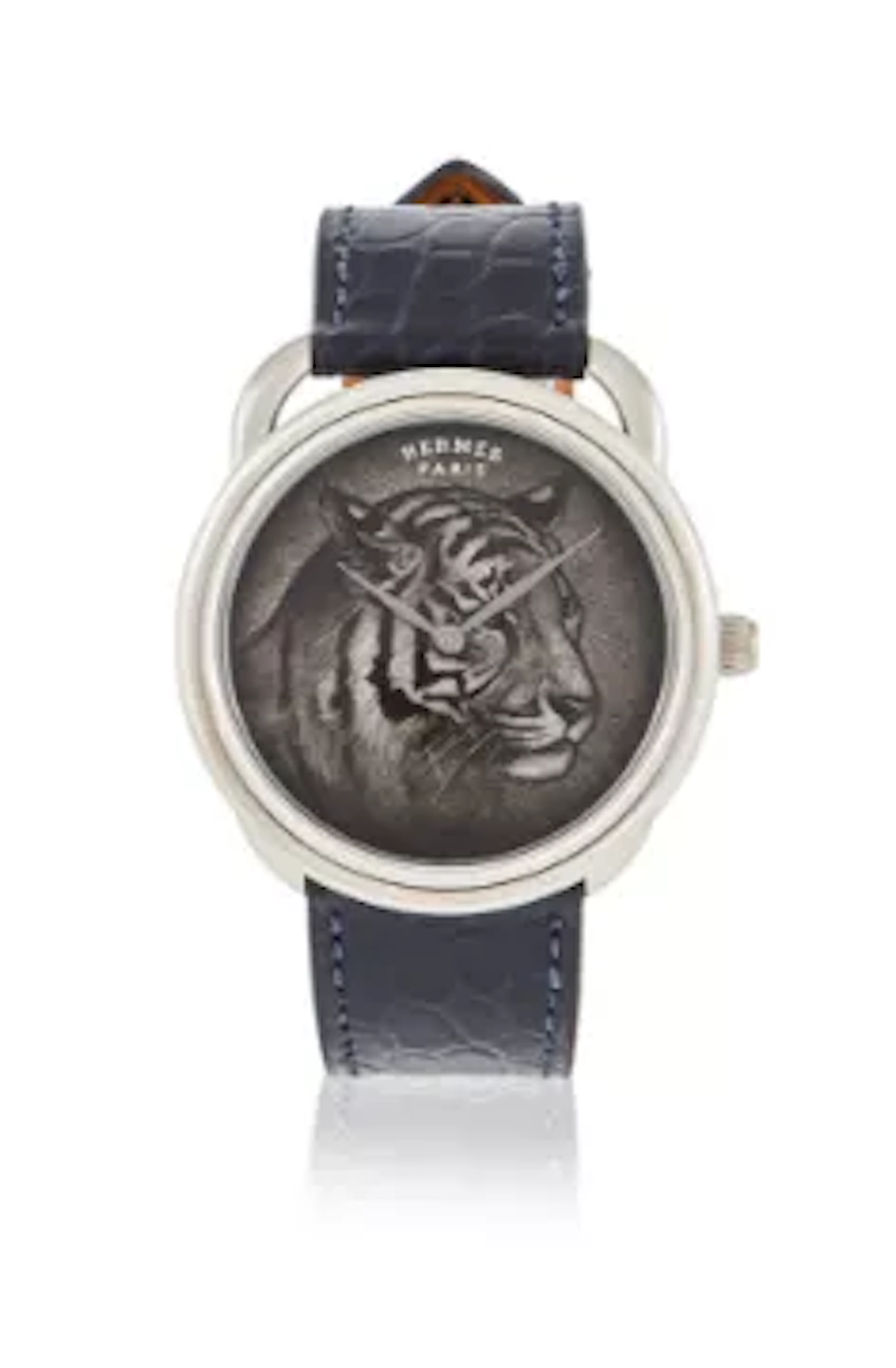 Y HERMÈS, NATURE AT FULL GALLOP, ARCEAU TIGRE, A LIMITED EDITION WHITE