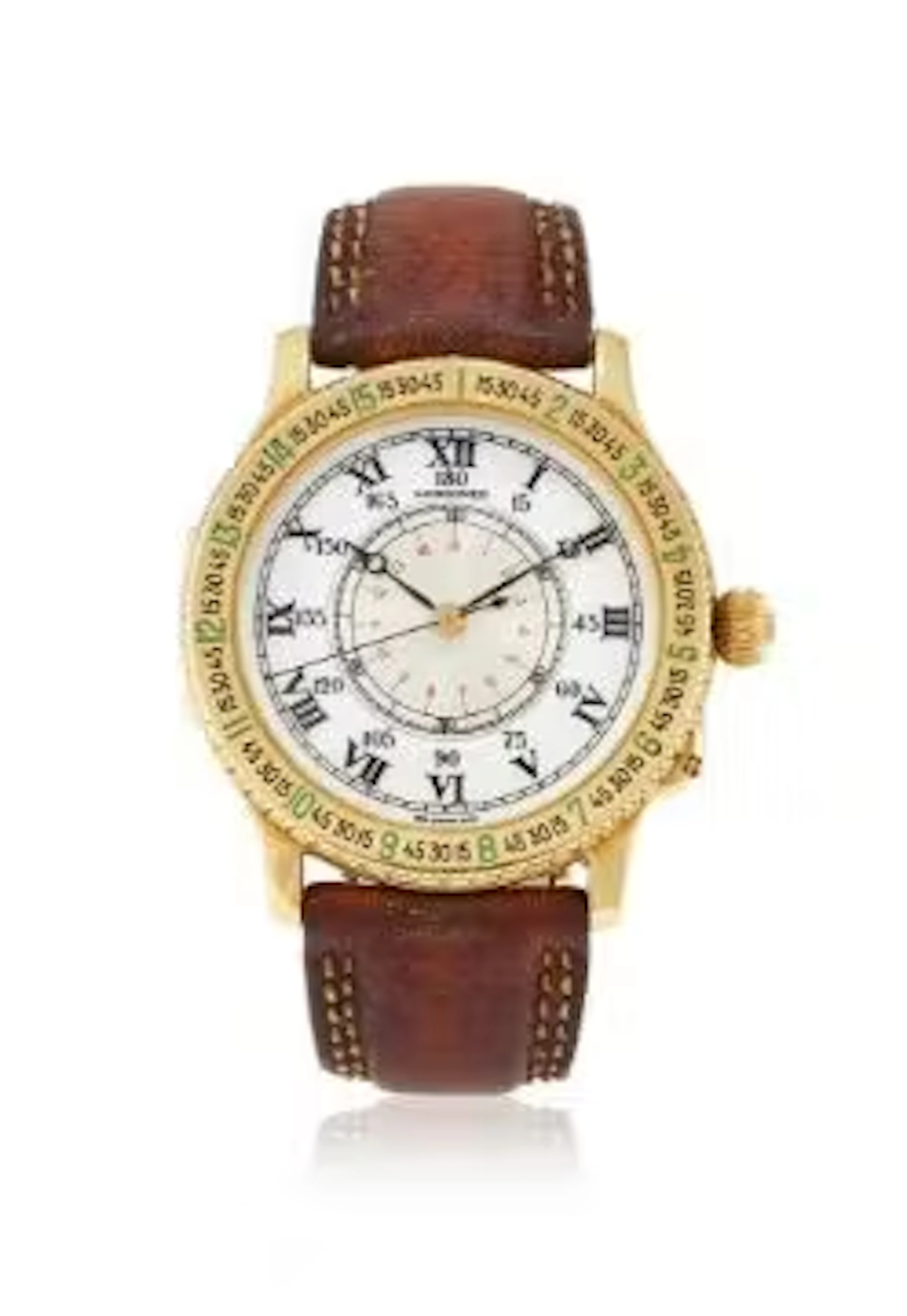 LONGINES, LINDBERGH HOUR ANGLE, REF. 989.5216, AN 18 CARAT GOLD WRISTWATCH