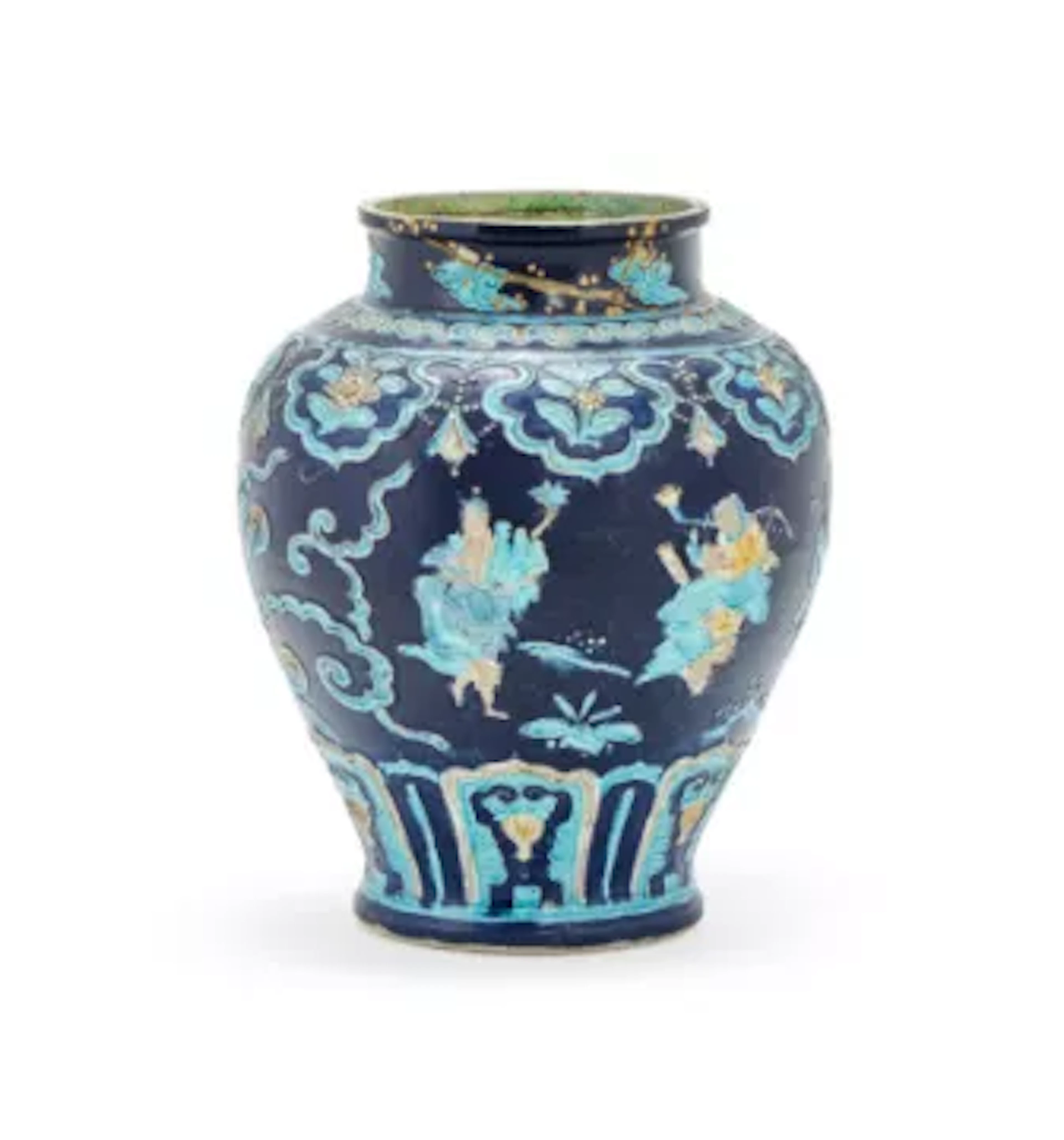 A large Chinese Fehua 'Eight Immortals' vase, Ming dynasty