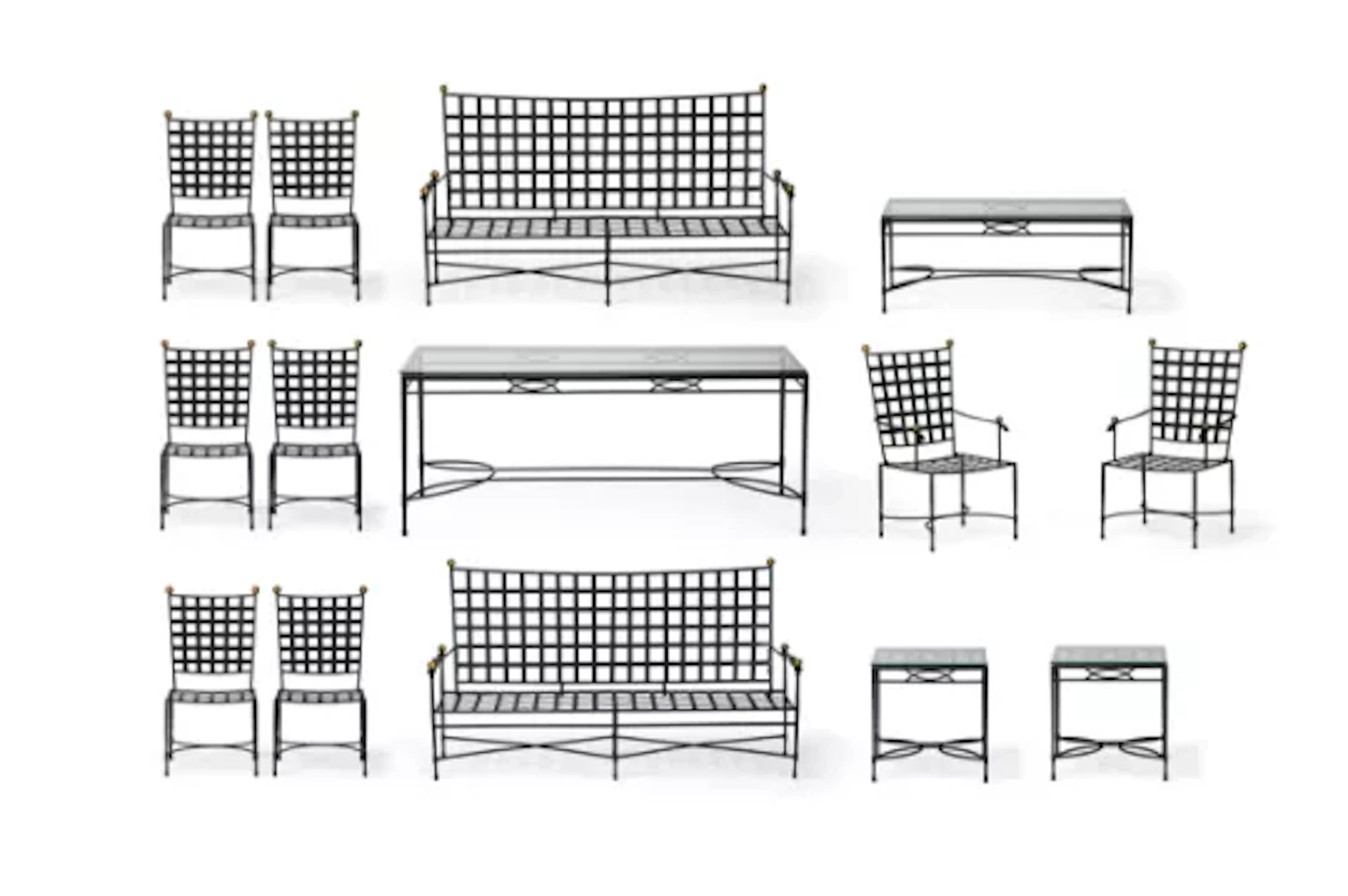 JANUS ET CIE (AMERICAN, FD. 1978), A SUITE OF 'AMALFI' GARDEN FURNITURE