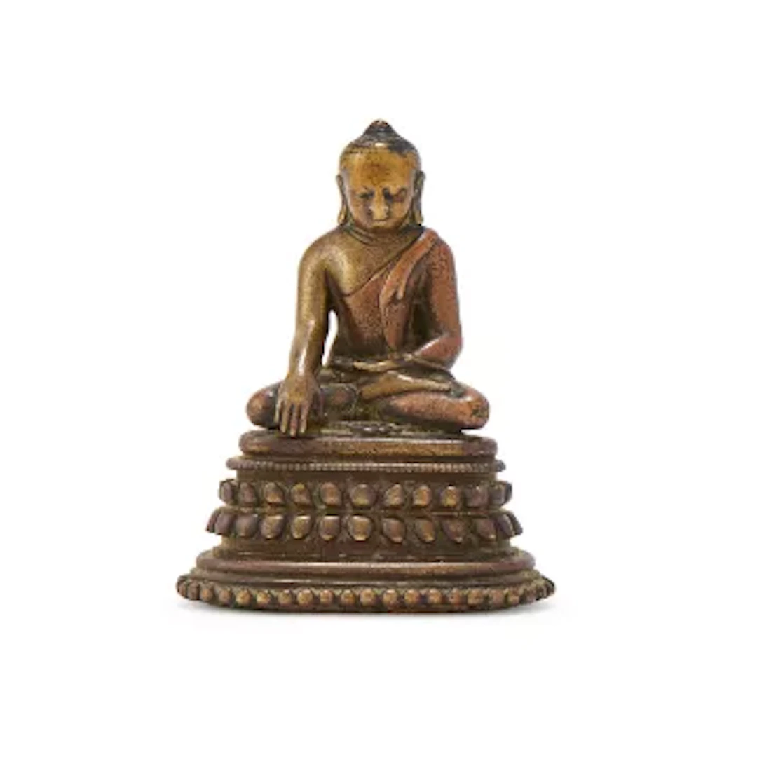 A bronze figure of Shakyamuni Buddha, India, Pala style, 12th century