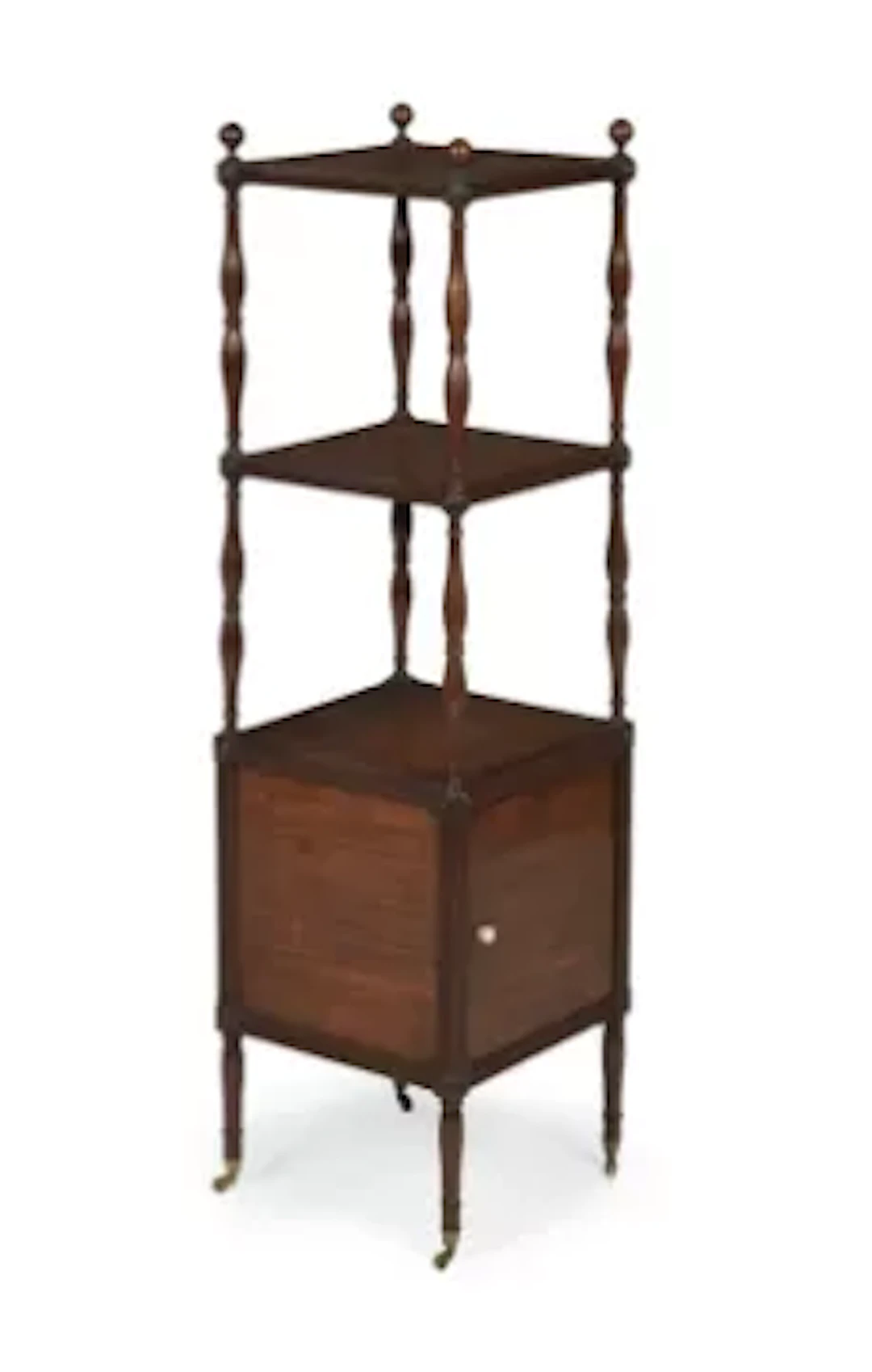 Y A REGENCY MAHOGANY THREE TIER ETAGERE, CIRCA 1815