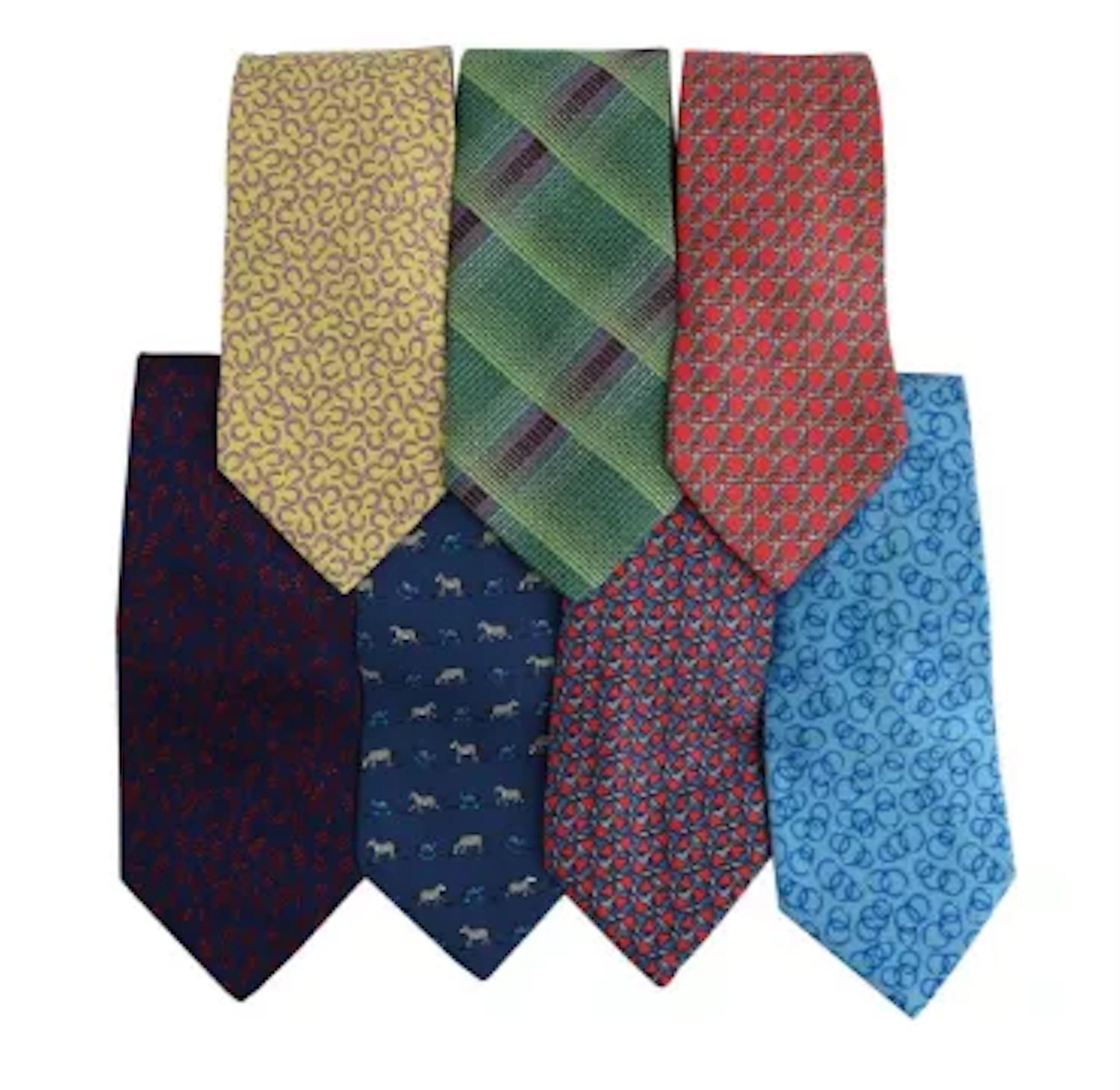 HERMÈS, SEVEN SILK TIES
