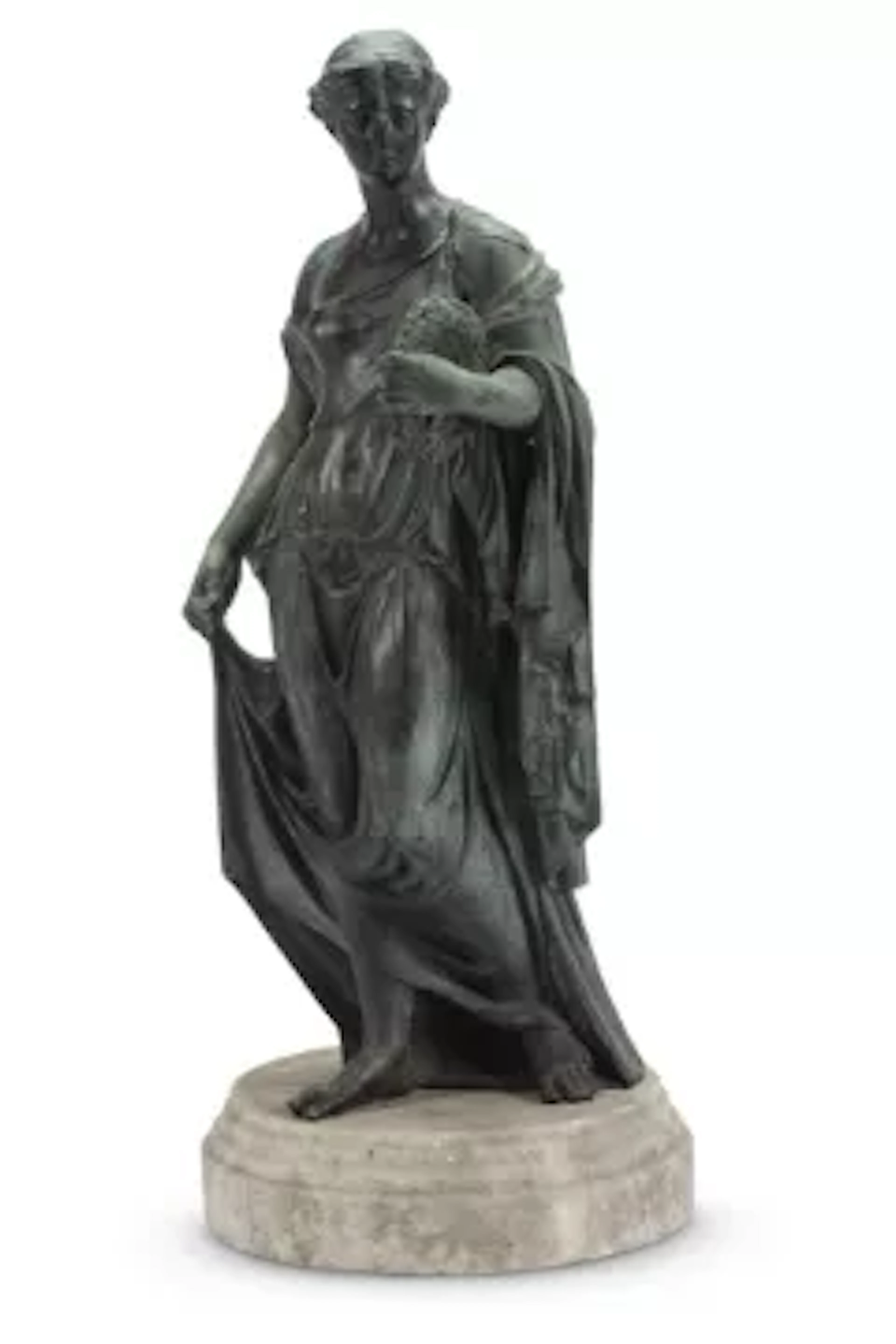 AFTER THE ANTIQUE, A BRONZE FIGURE OF THE FARNESE FLORA, 19TH CENTURY