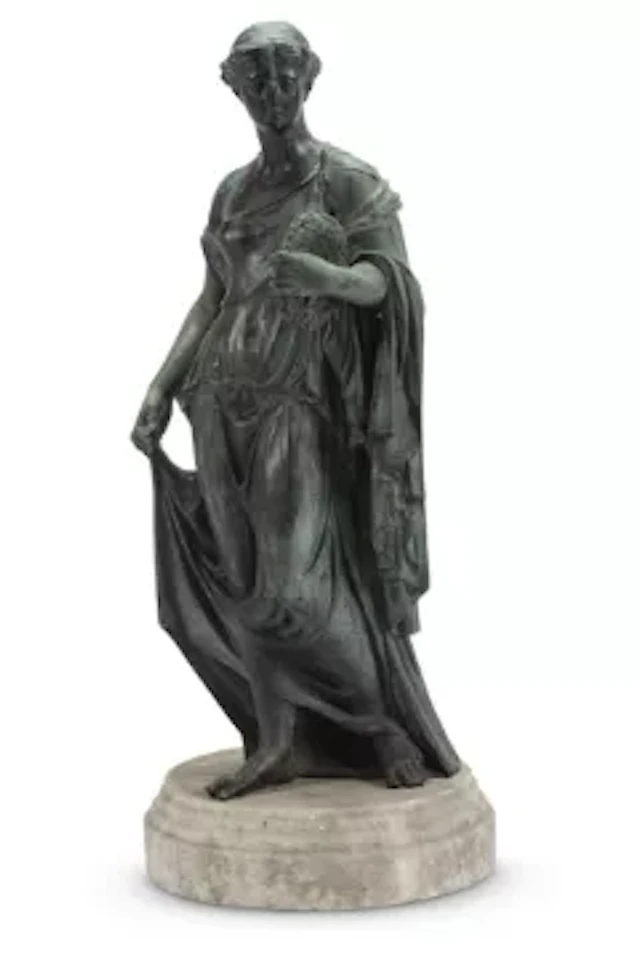 AFTER THE ANTIQUE, A BRONZE FIGURE OF THE FARNESE FLORA, 19TH CENTURY