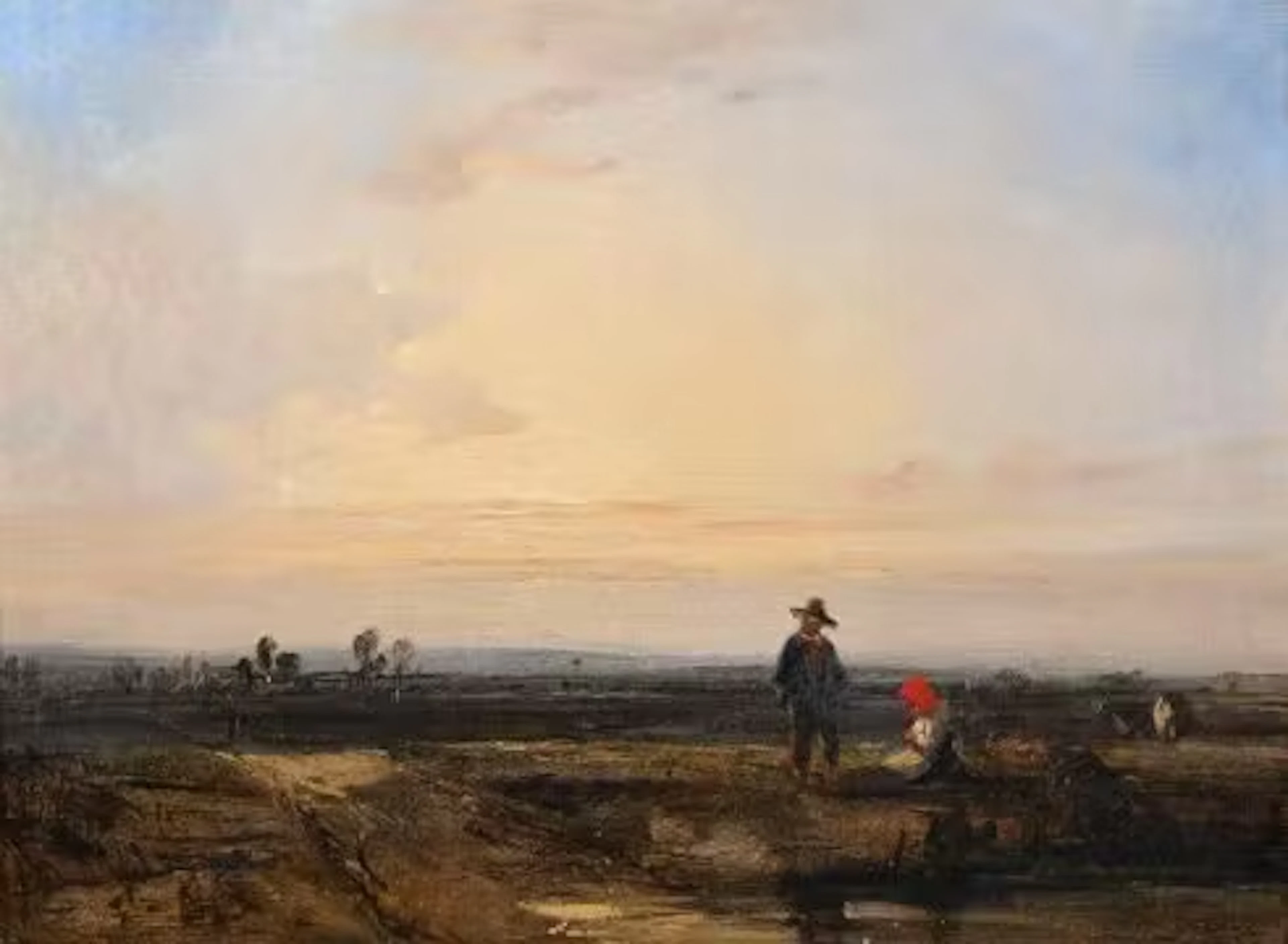 ‡ RICHARD PARKES BONINGTON (BRITISH 1802-1828), LANDSCAPE WITH SUNSET