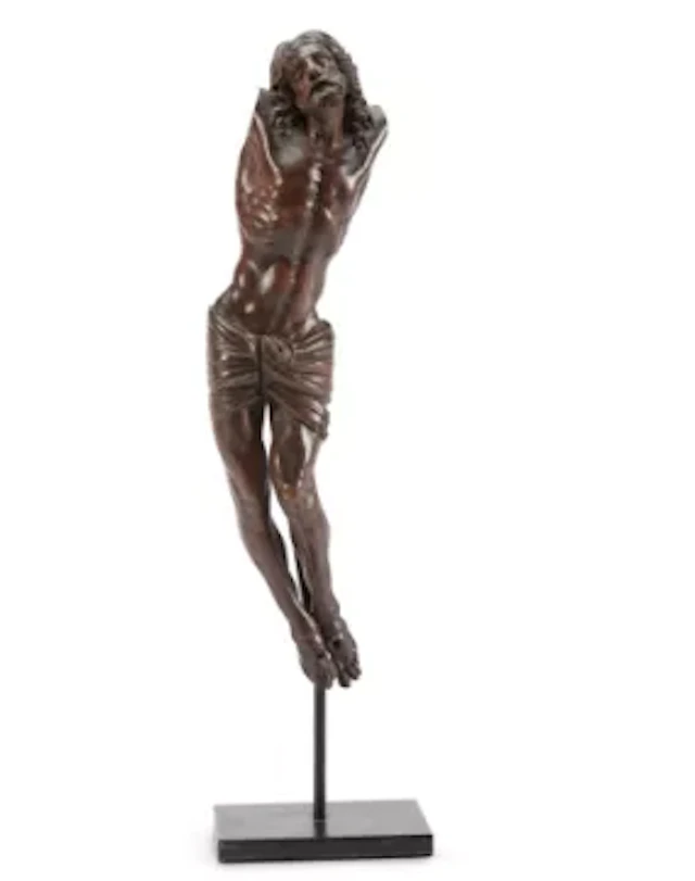 A CARVED BOXWOOD CORPUS CHRISTI, PROBABLY GERMAN, 17TH CENTURY