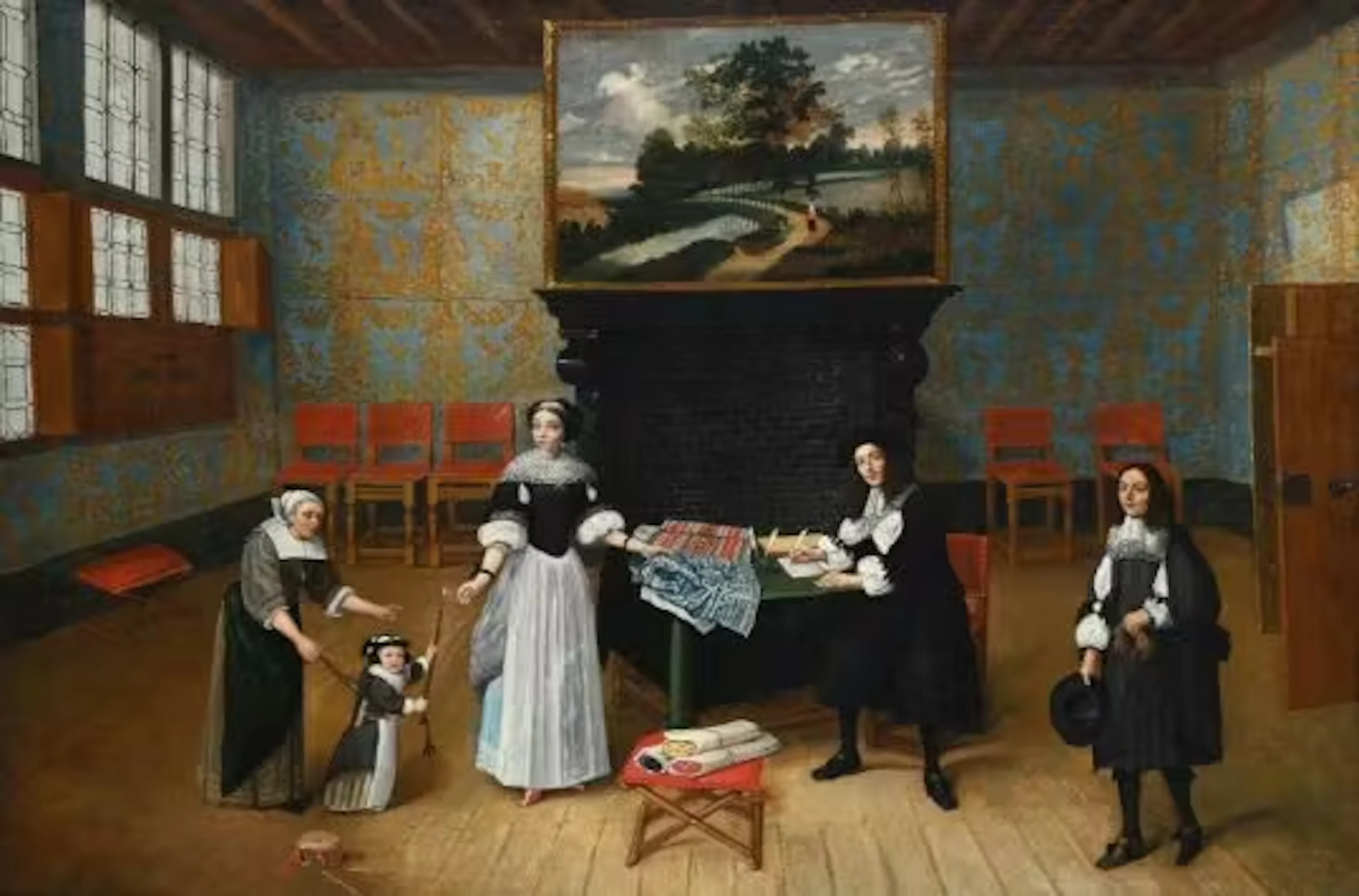 ATTRIBUTED TO GILLIS VAN TILBORGH (FLEMISH 1615-CIRCA 1678), AN INTERIOR