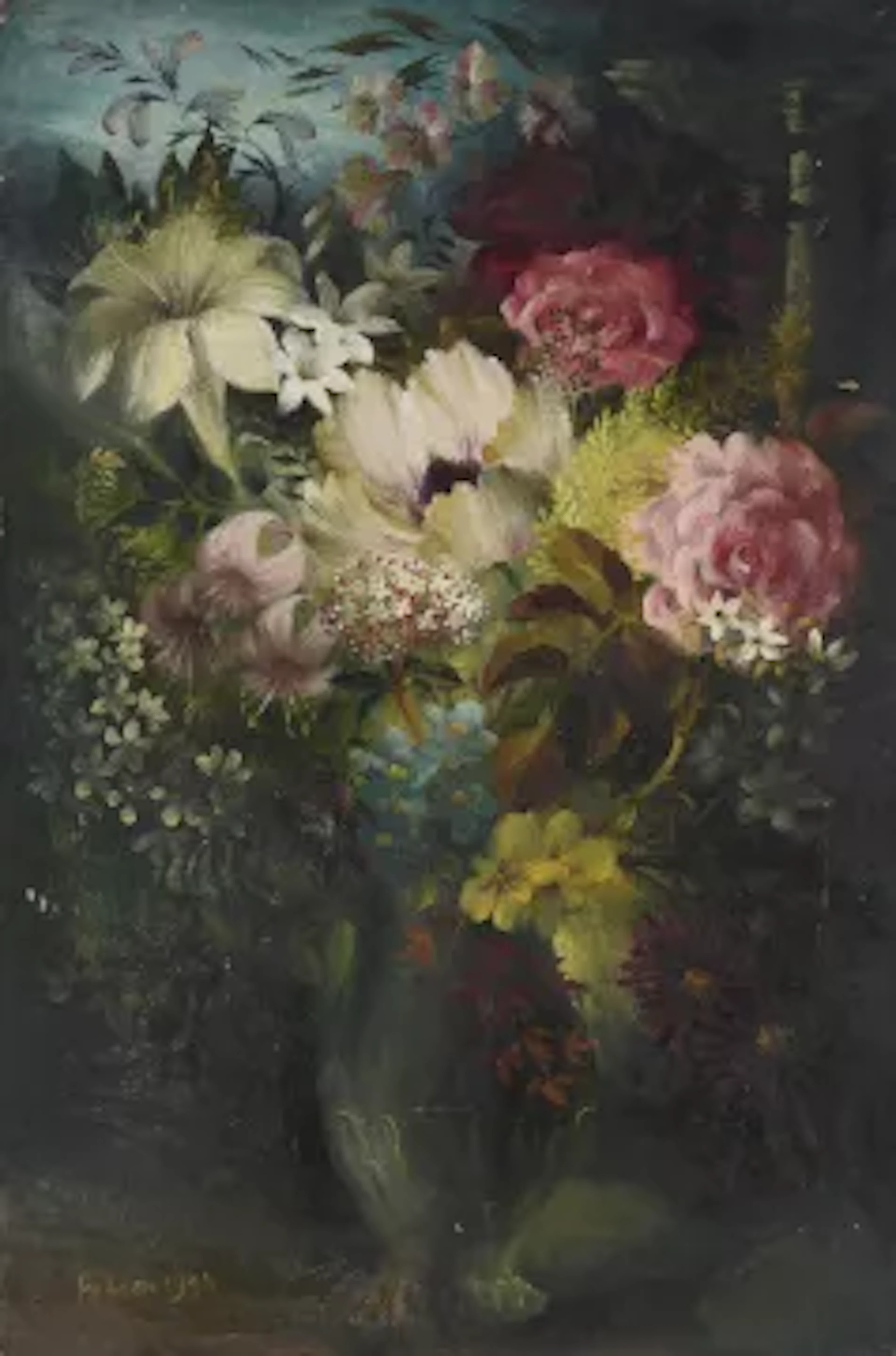 λ MARY FEDDEN (BRITISH 1915-2012), VASE OF FLOWERS