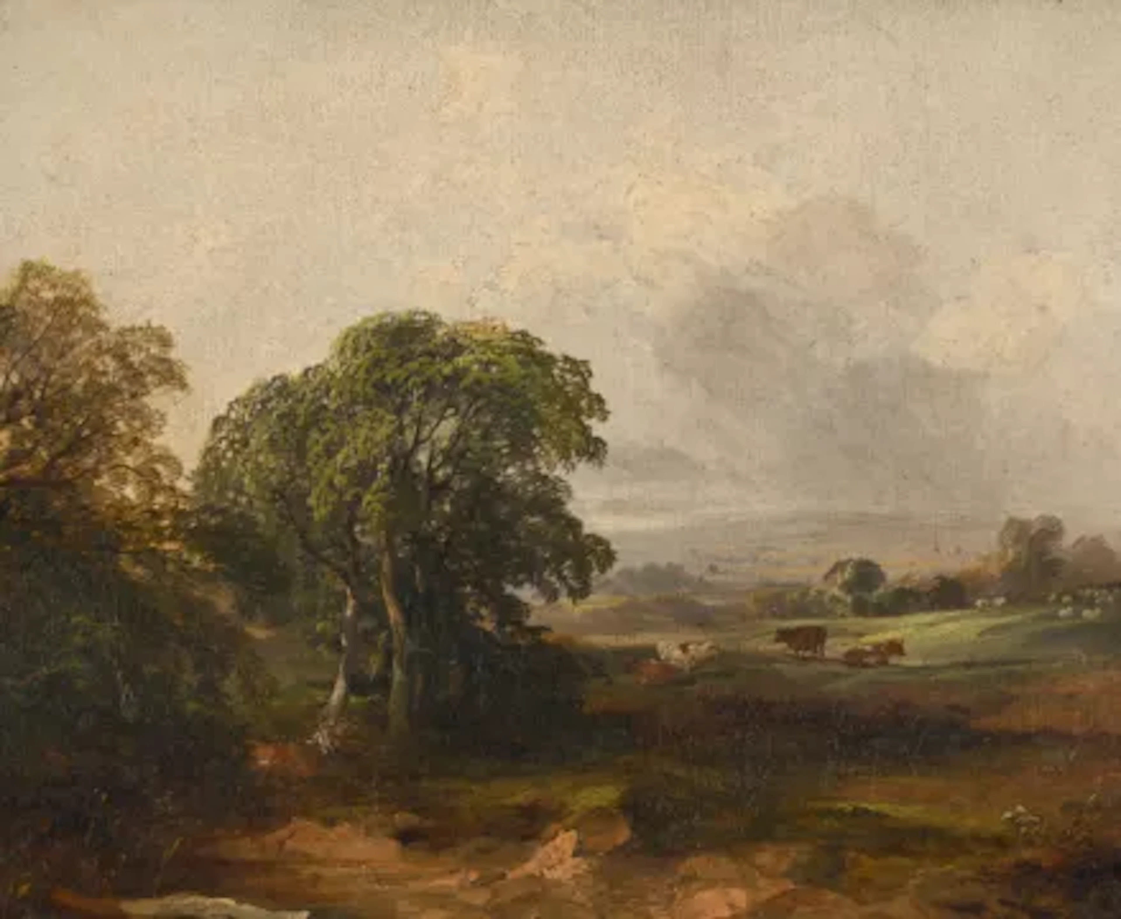 JOSHUA SHAW (BRITISH 1776-1860), CATTLE IN A LANDSCAPE