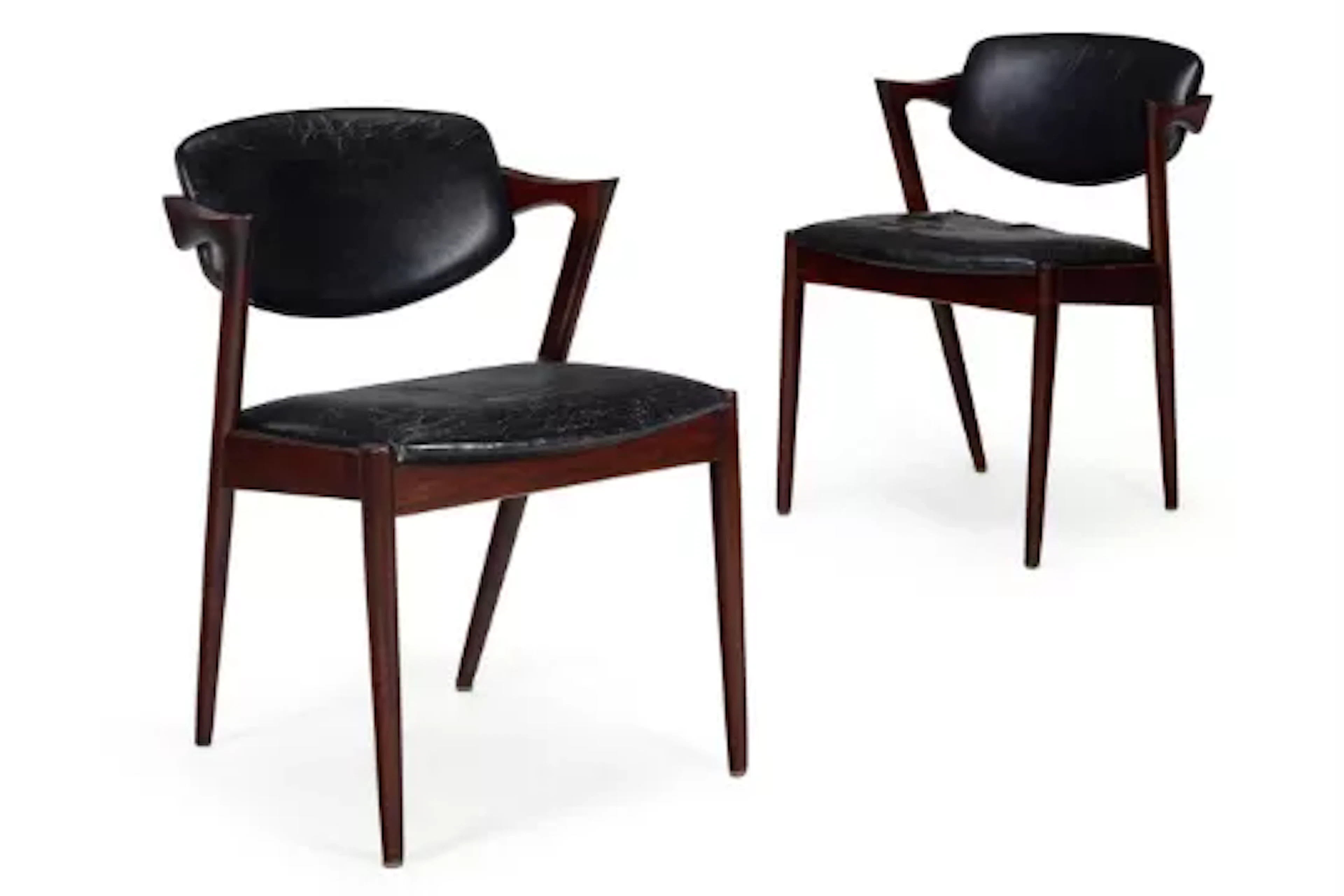 A PAIR OF 'MODEL 42' LOUNGE CHAIRS, BY KAI KRISTIANSEN (DANISH, 1929-)